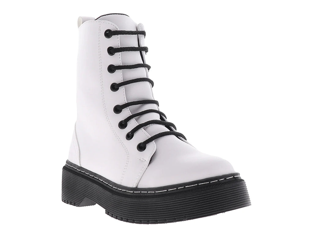 Botas Combat DIVA Blancas para Mujer
