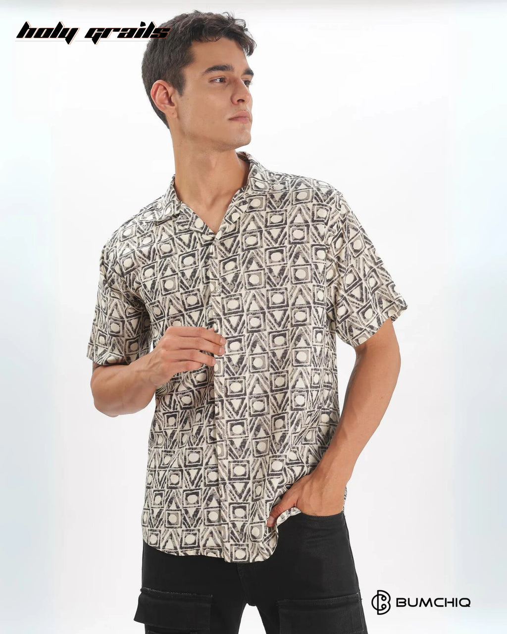 Lattice Beige Pattern Shirt HG x Bumchiq