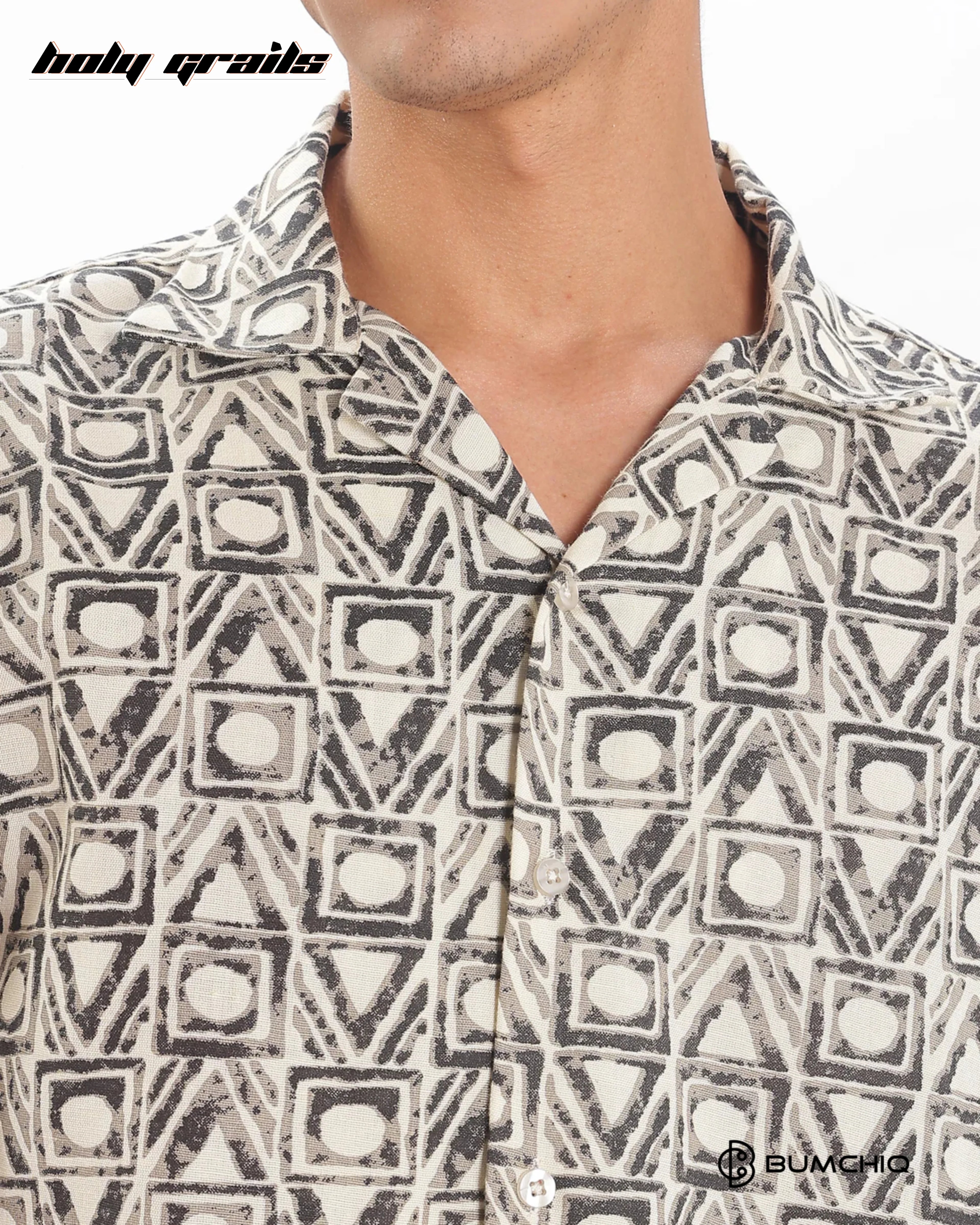 Lattice Beige Pattern Shirt HG x Bumchiq