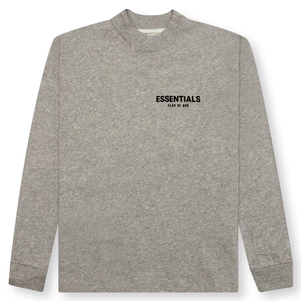 Kids Core L S Tee Dark Oatmeal