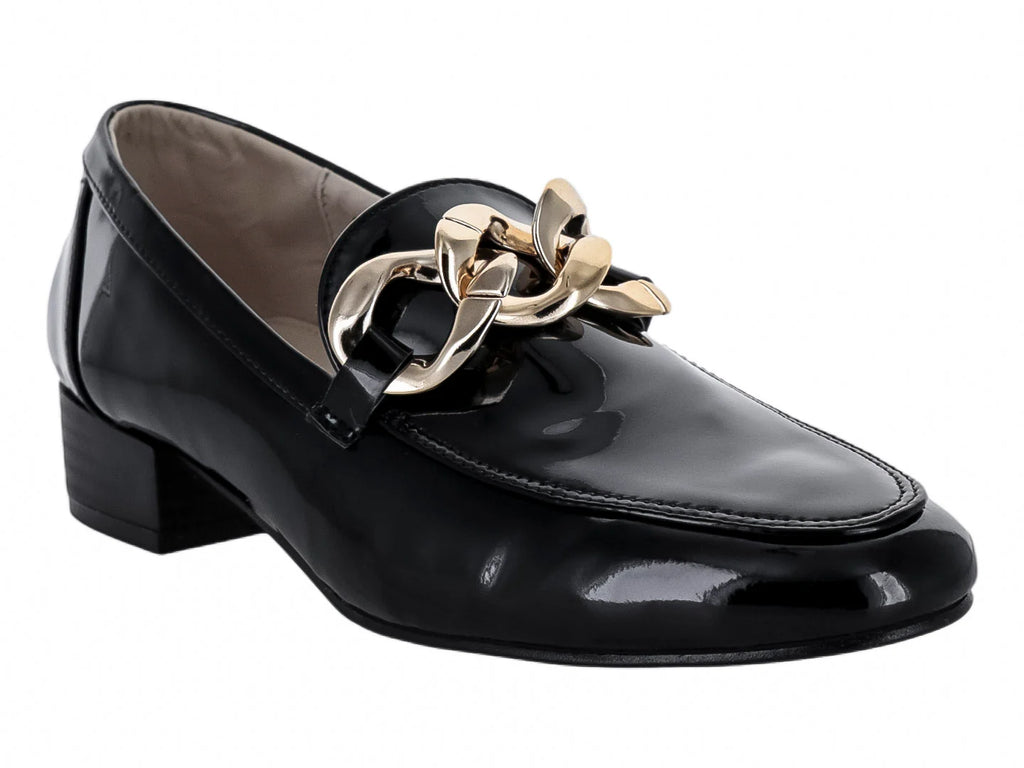 Zapatos Mocasín Stefana Negro Charol para Mujer