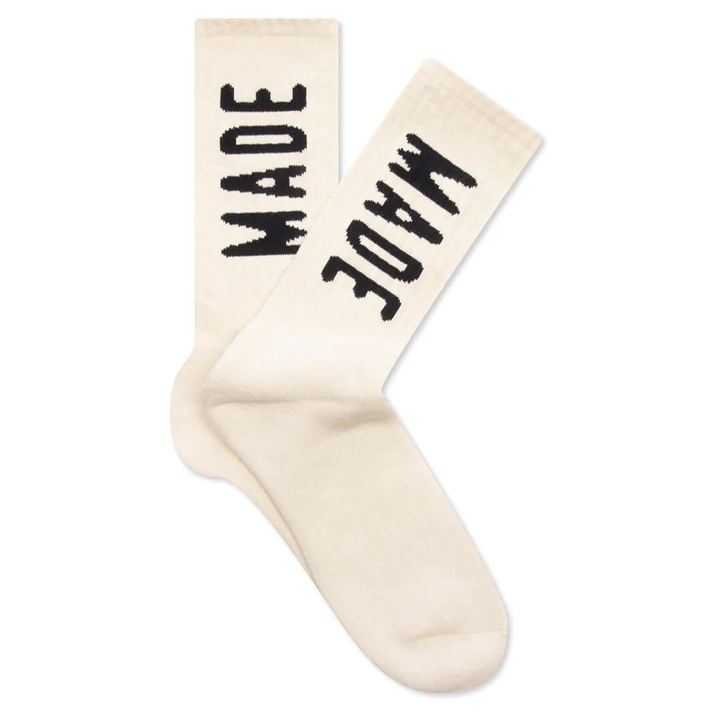 HM Logo Socks White