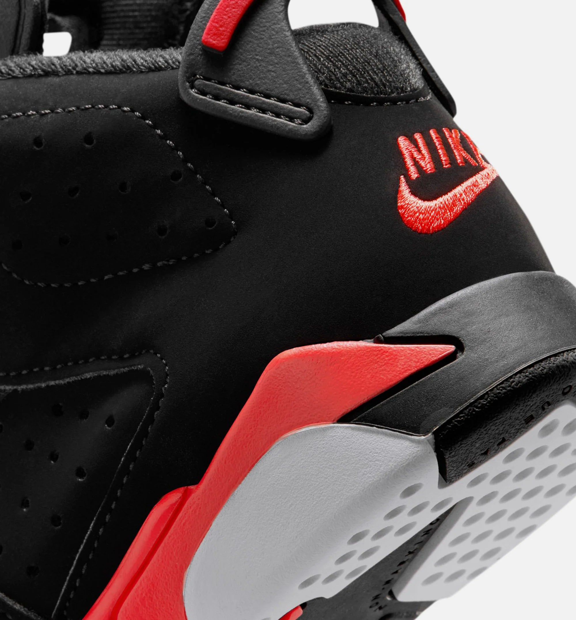 Air Jordan 6 Retro Infrared Salesman Preschool Lifestyle Shoe Black Light Crimson