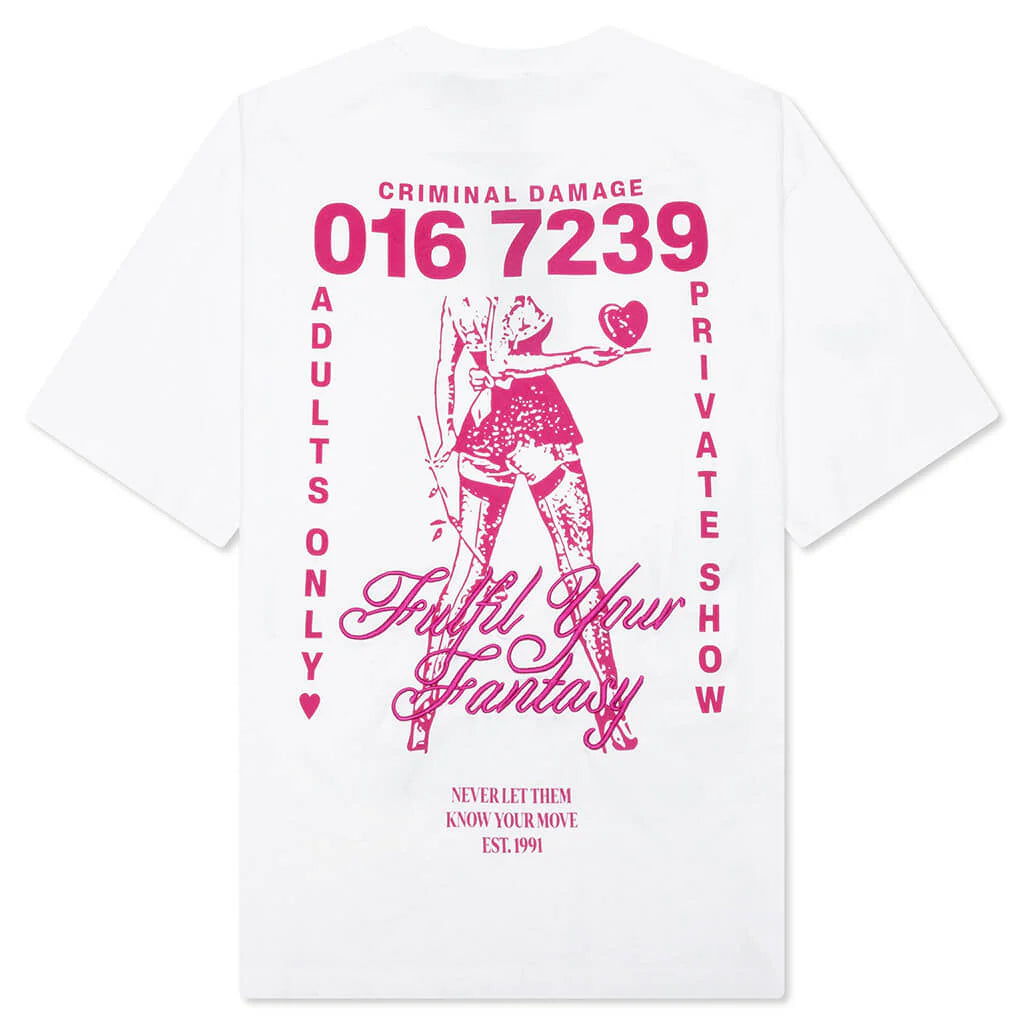 Fantasy Fulfilled T Shirt Off White Pink