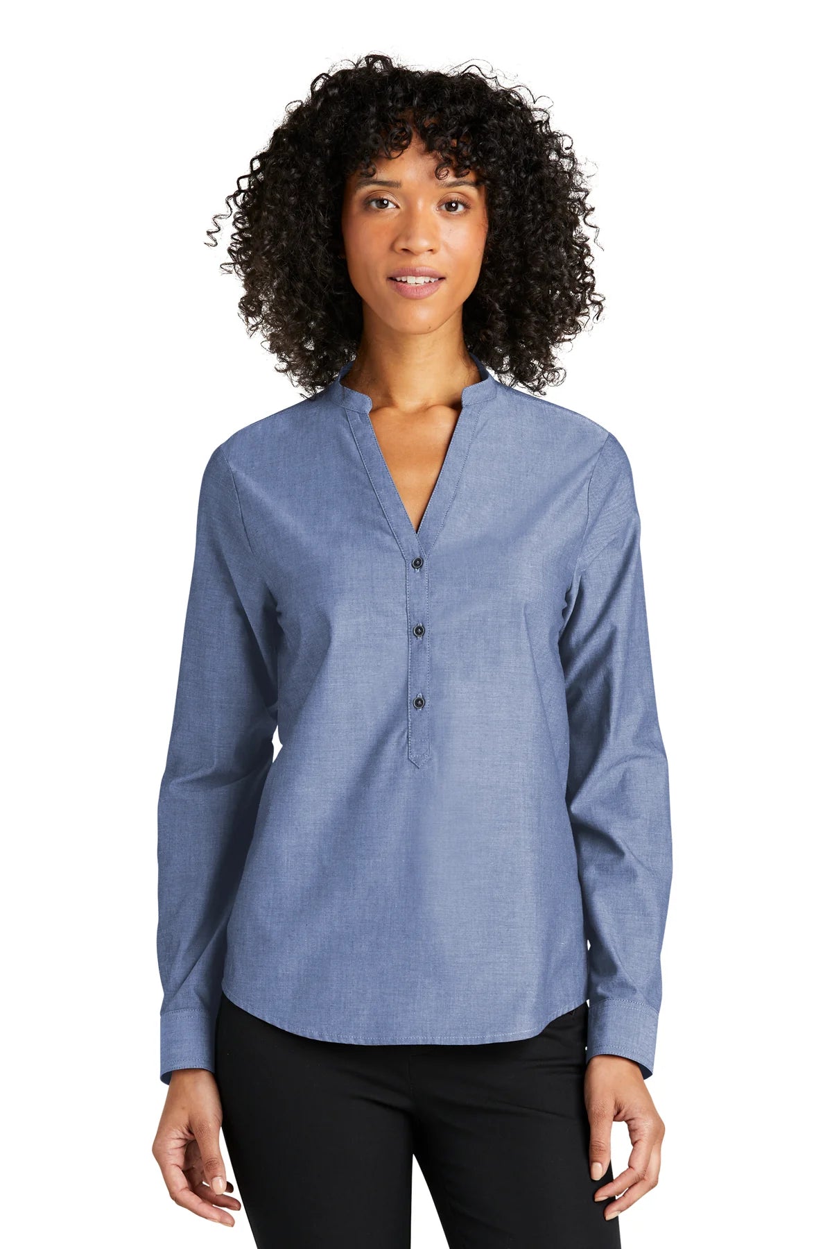 SanMar Port Authority Womens Long Sleeve Chambray Easy Care Shirt