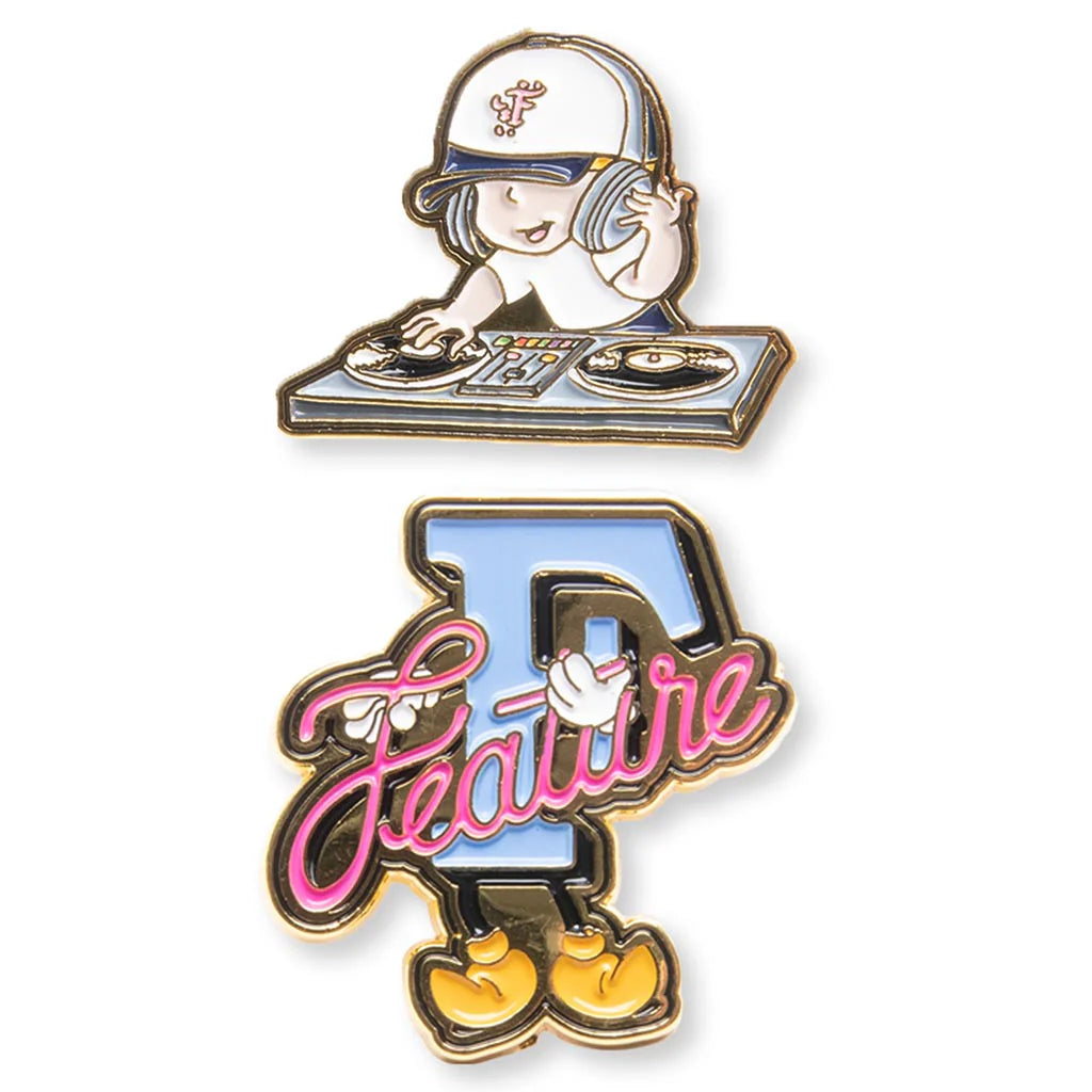 Feature x New Era Old English Plaza Fitted Black Pink Glow