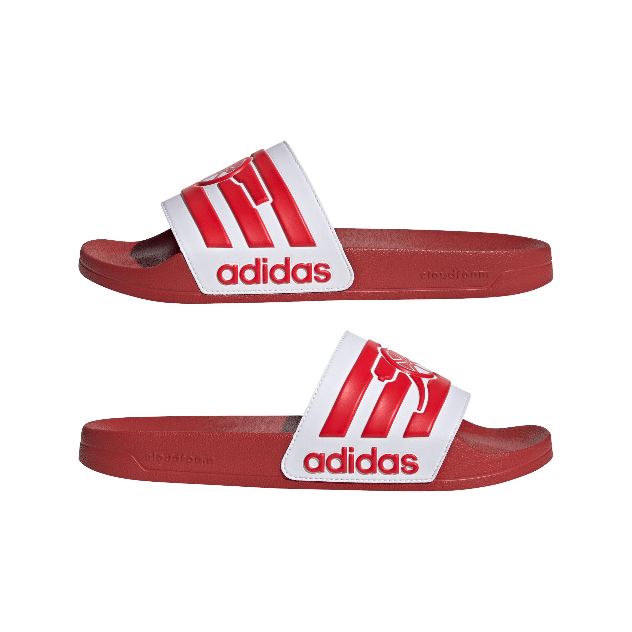 adidas Arsenal Adilette Shower Soccer Slides Red White