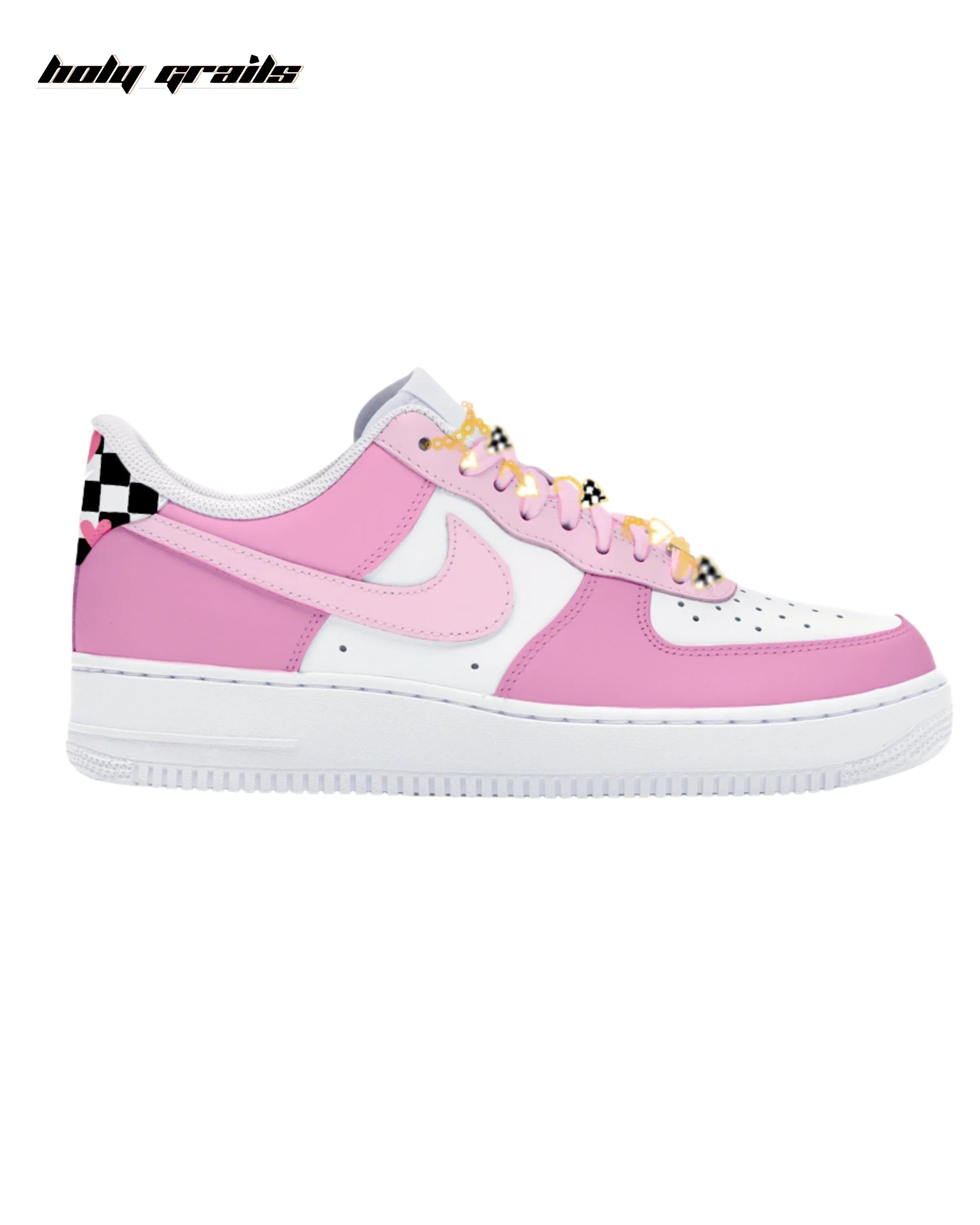 Air Force 1 x Pink Checker Heart