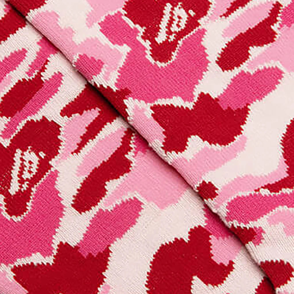 ABC Camo Jacquard Socks Pink