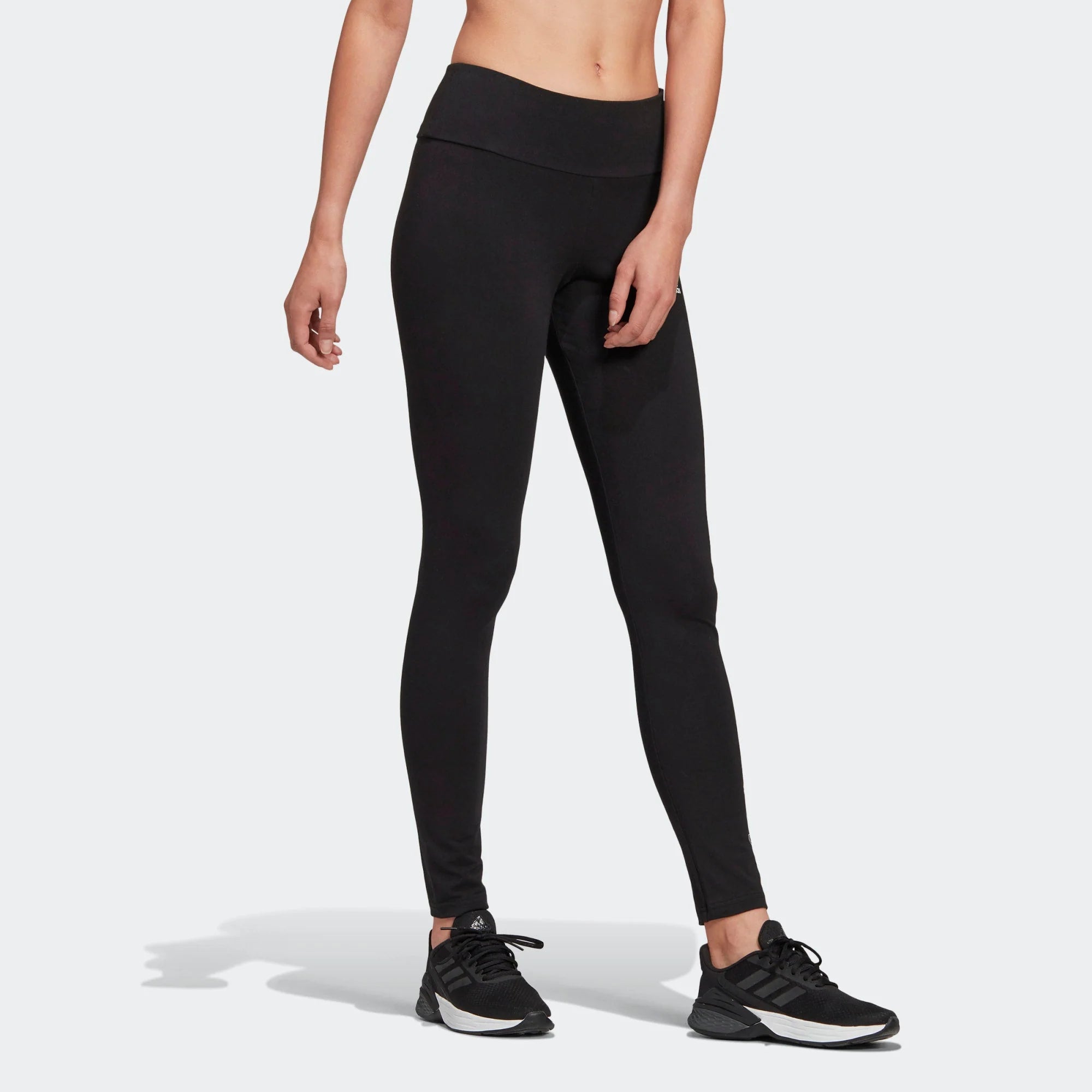 adidas Womens Essentials Stacked Logo High Rise Leggings