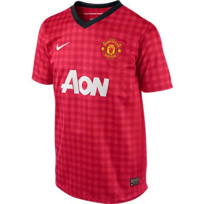 Nike MANU Boys Home Jersey 2012 Red