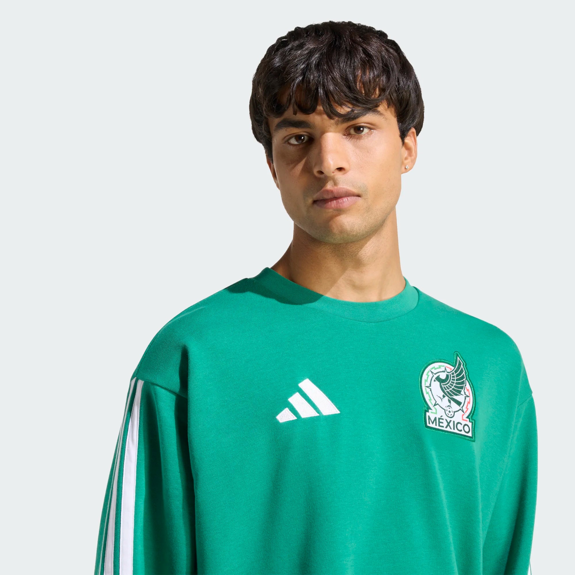 adidas Mexico DNA Mens Soccer Crew Sweat Green
