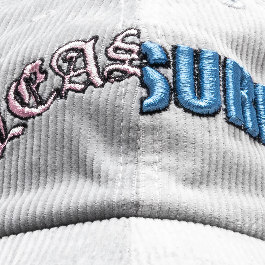 Split Corduroy Cap Grey