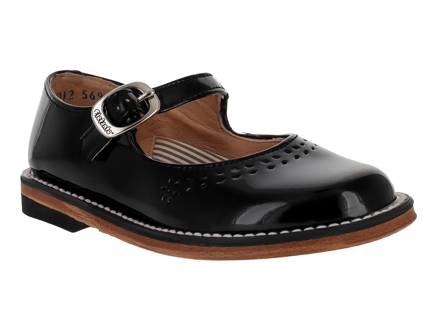 Zapatos Elefante Negros de Charol para Niña