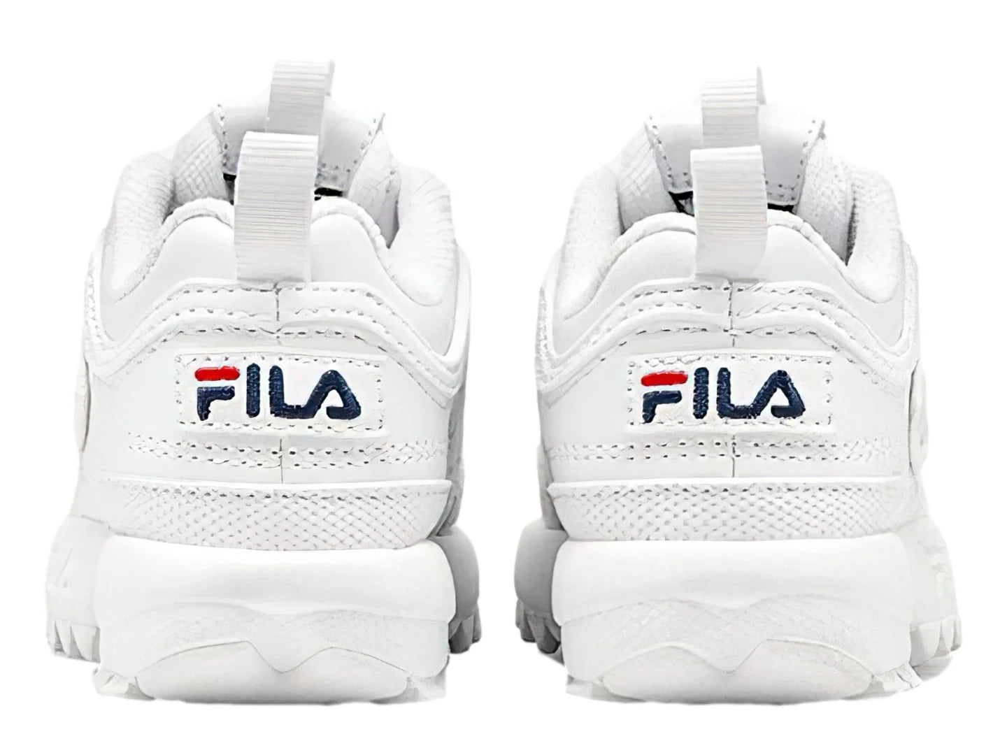 Tenis FILA Disruptor II Blanco Marino y Rojo para Niña
