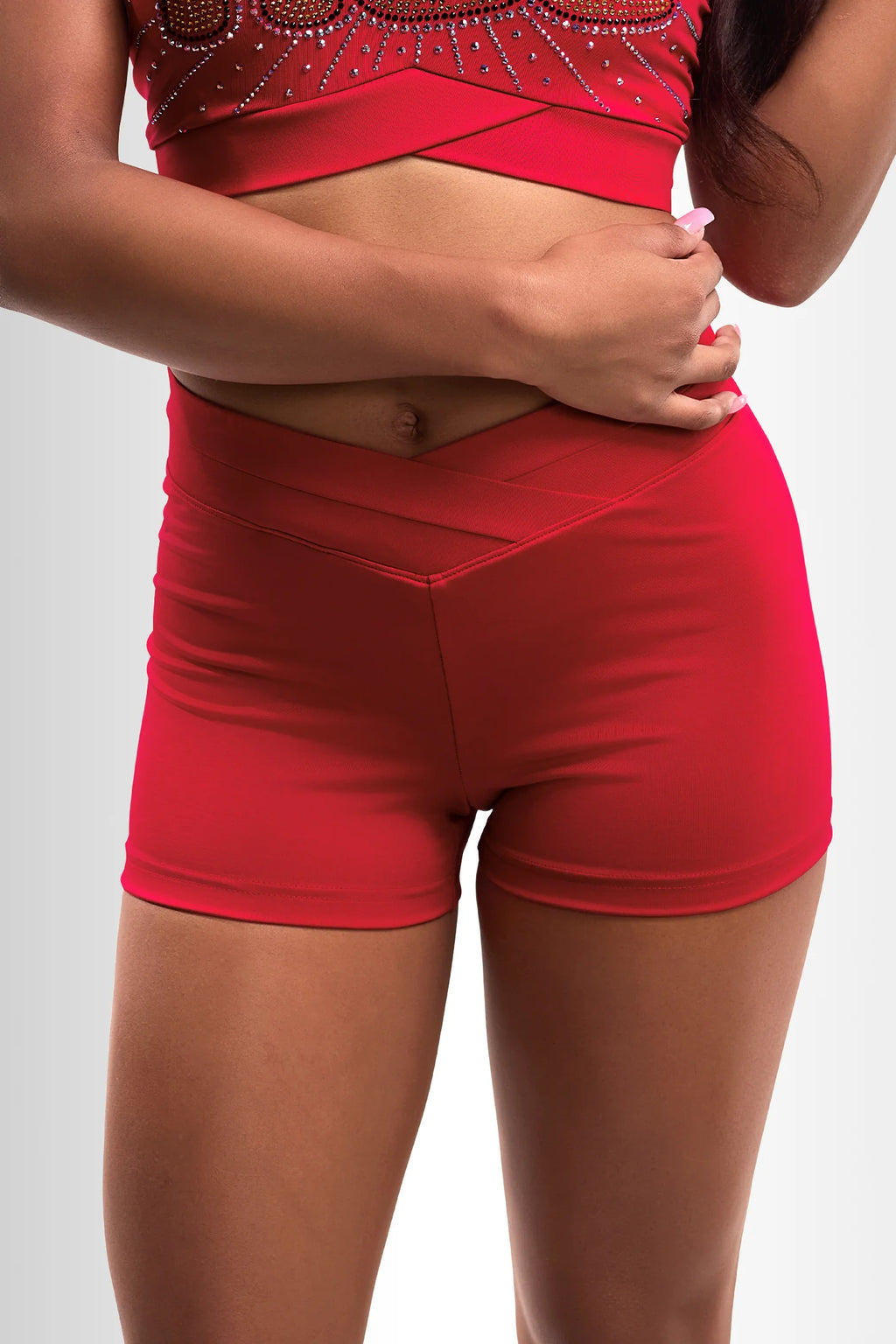 High Rise Crossover Compression Short