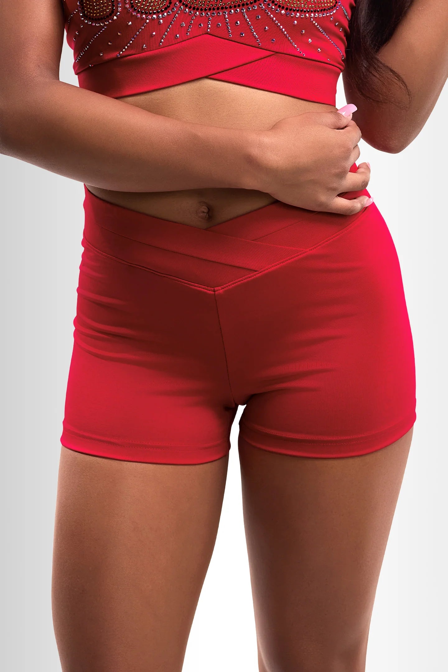 High Rise Crossover Compression Short