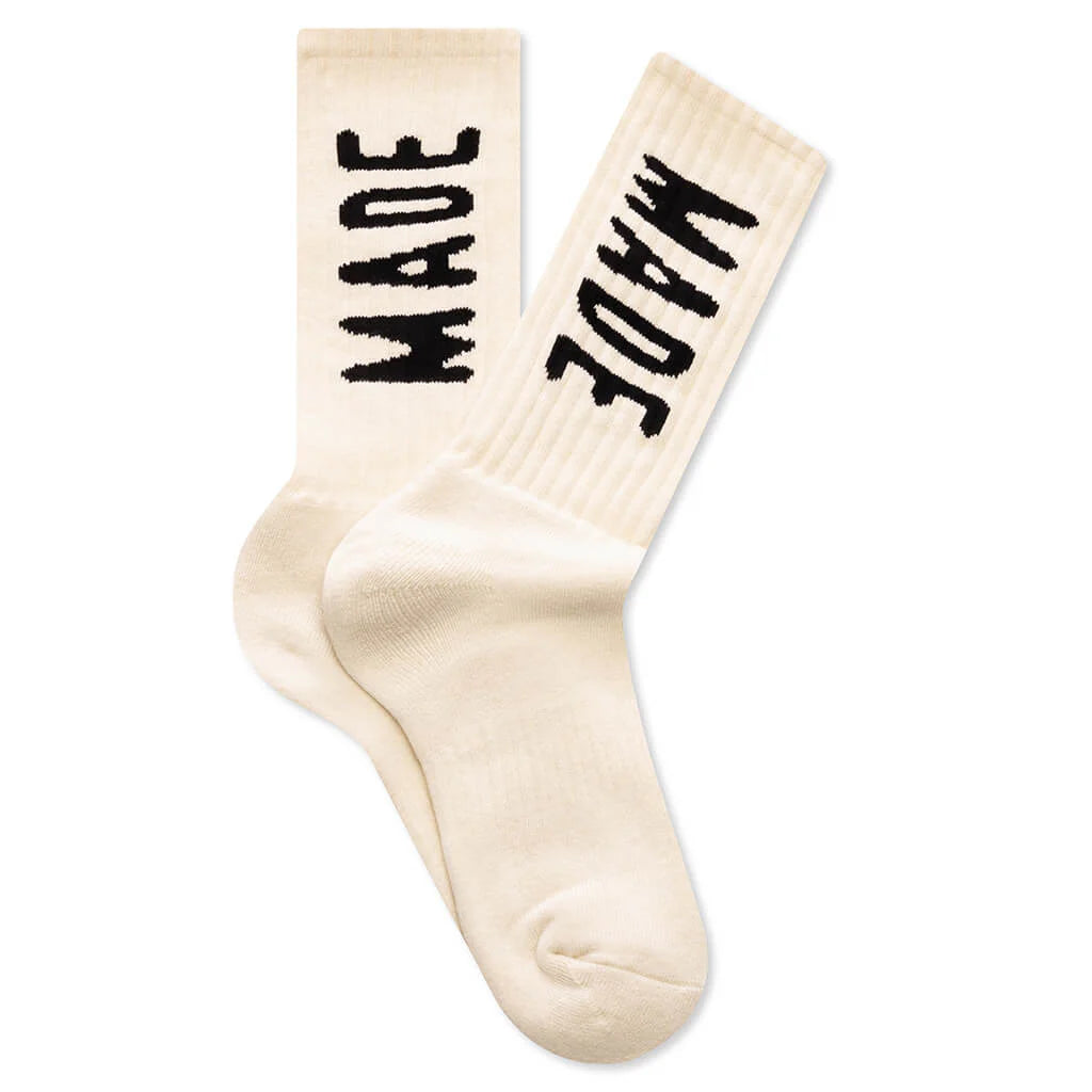 HM Logo Socks White