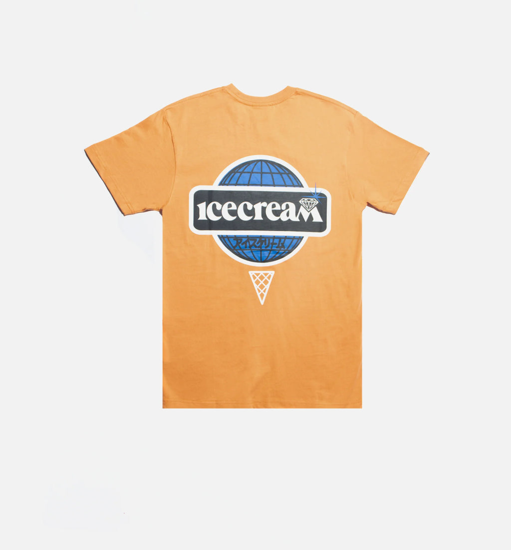 Worldwide Short Sleeve Mens T Shirt Orange