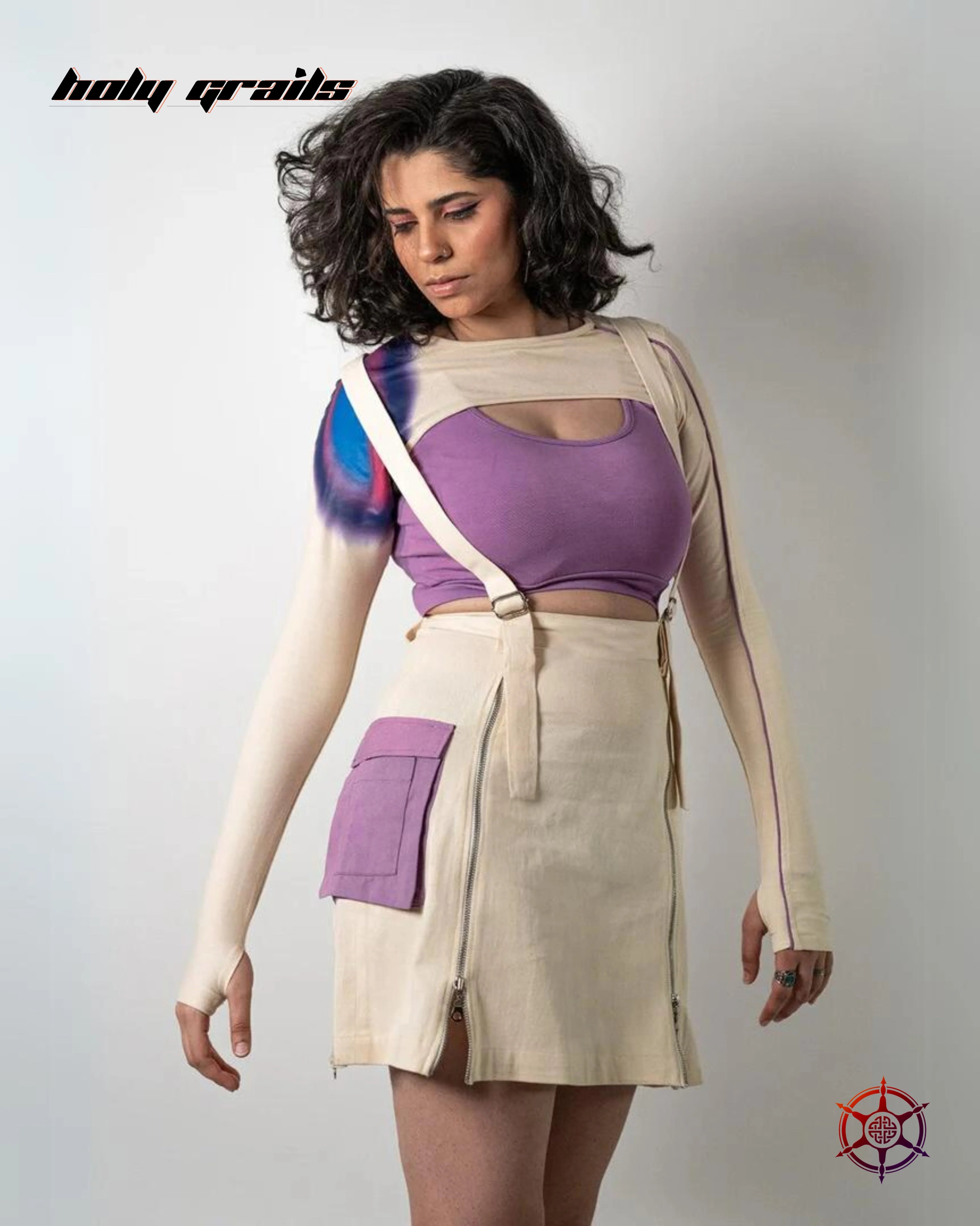 Cloudy Plum Belted Dress HG x Duskin