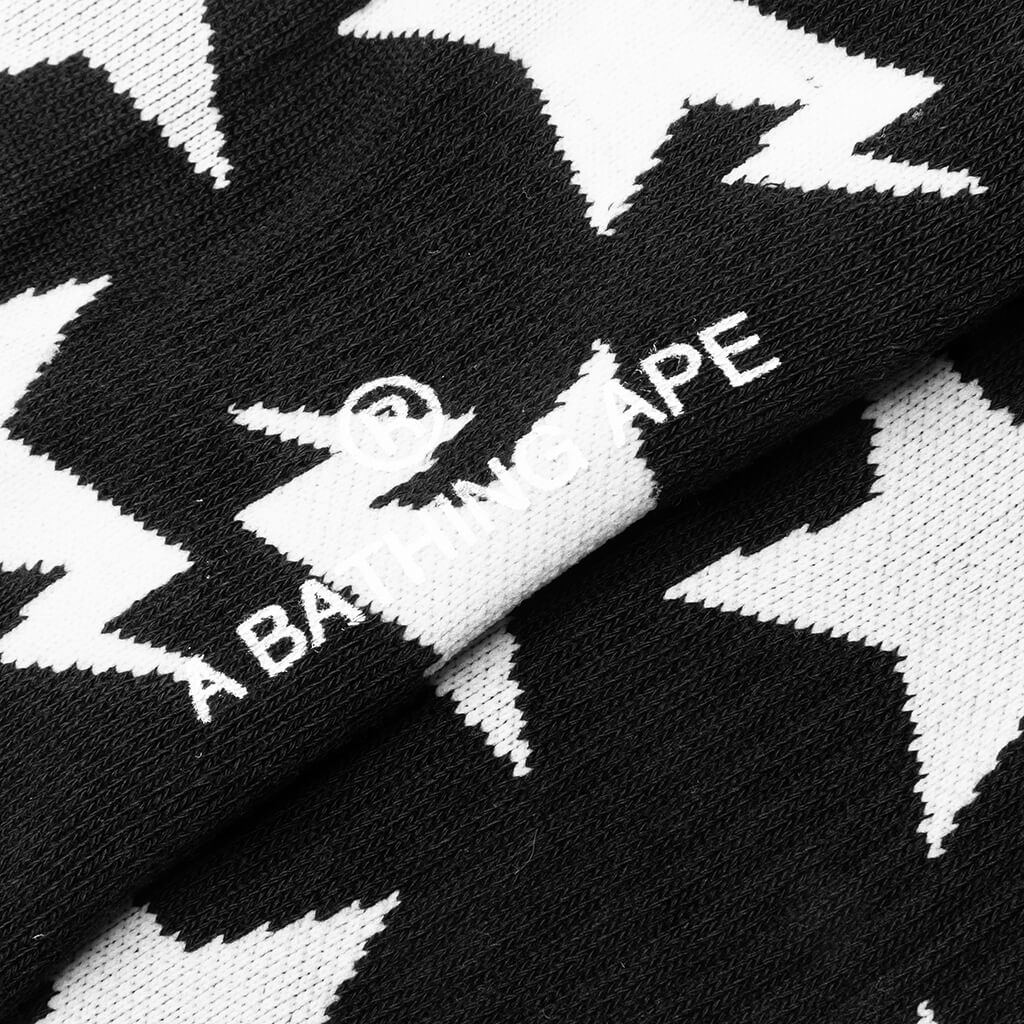STA Pattern Socks Black