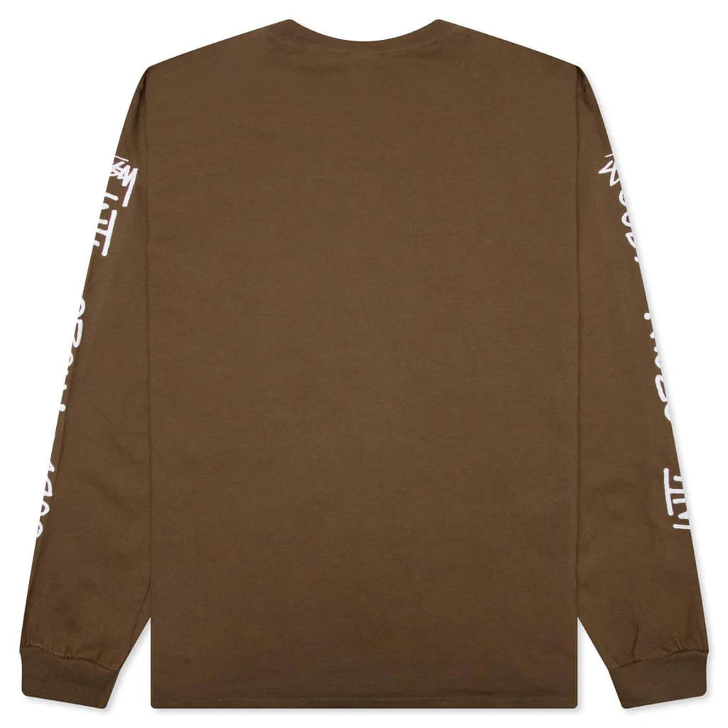 International Crew Pigment Dyed L S Tee Brown