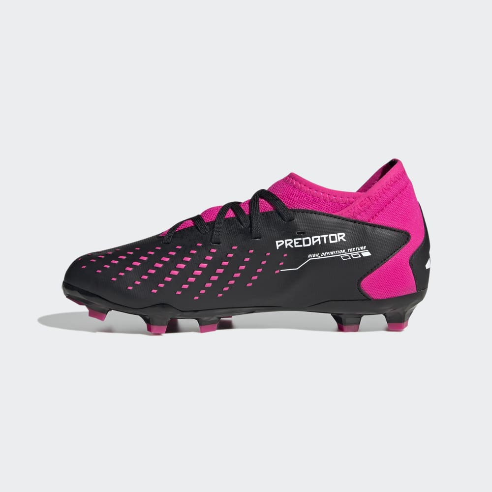 adidas Kids Predator Accuracy3 J FG Firm Ground Soccer Cleats Black Pink