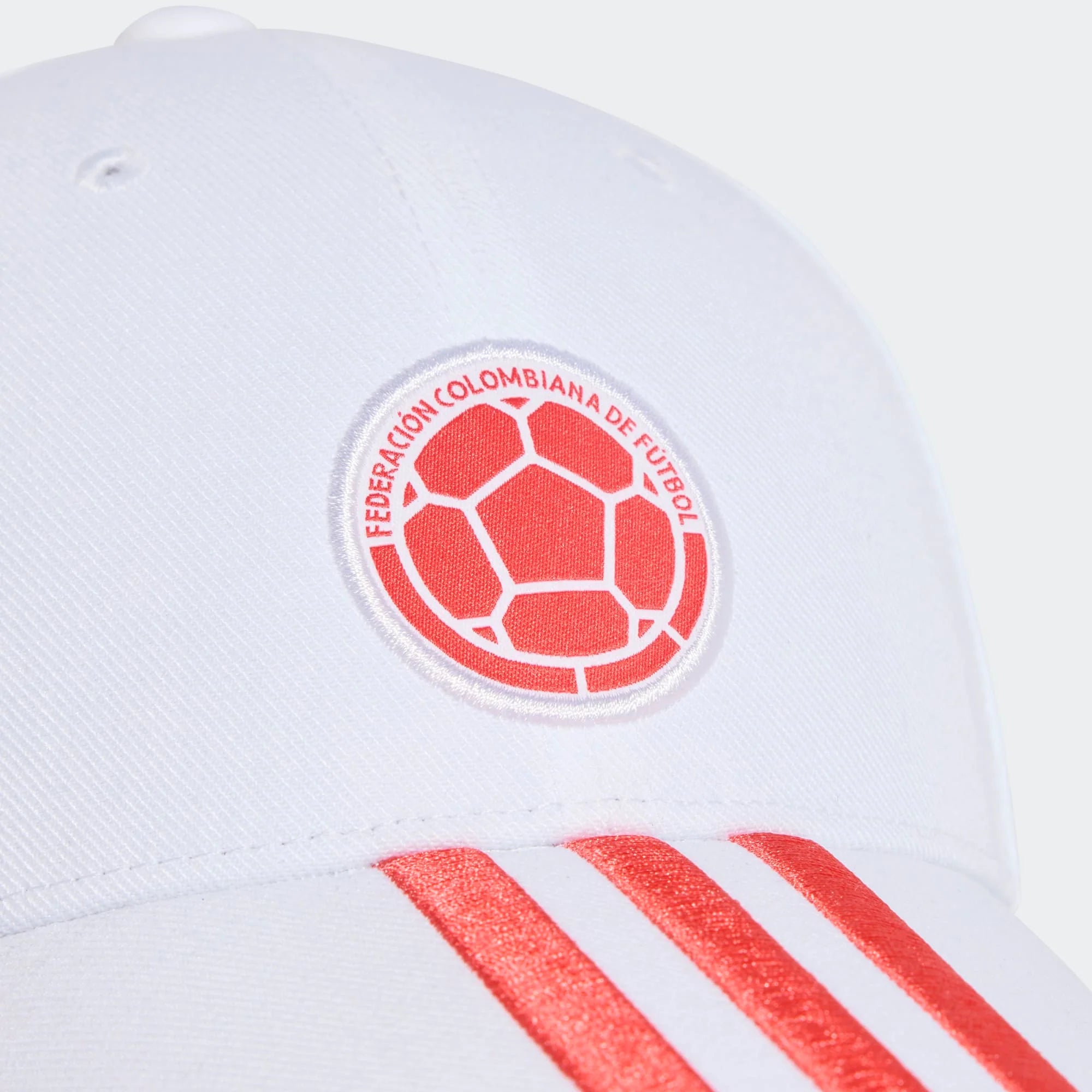 adidas FCF Colombian Football Federation Soccer Cap White Red