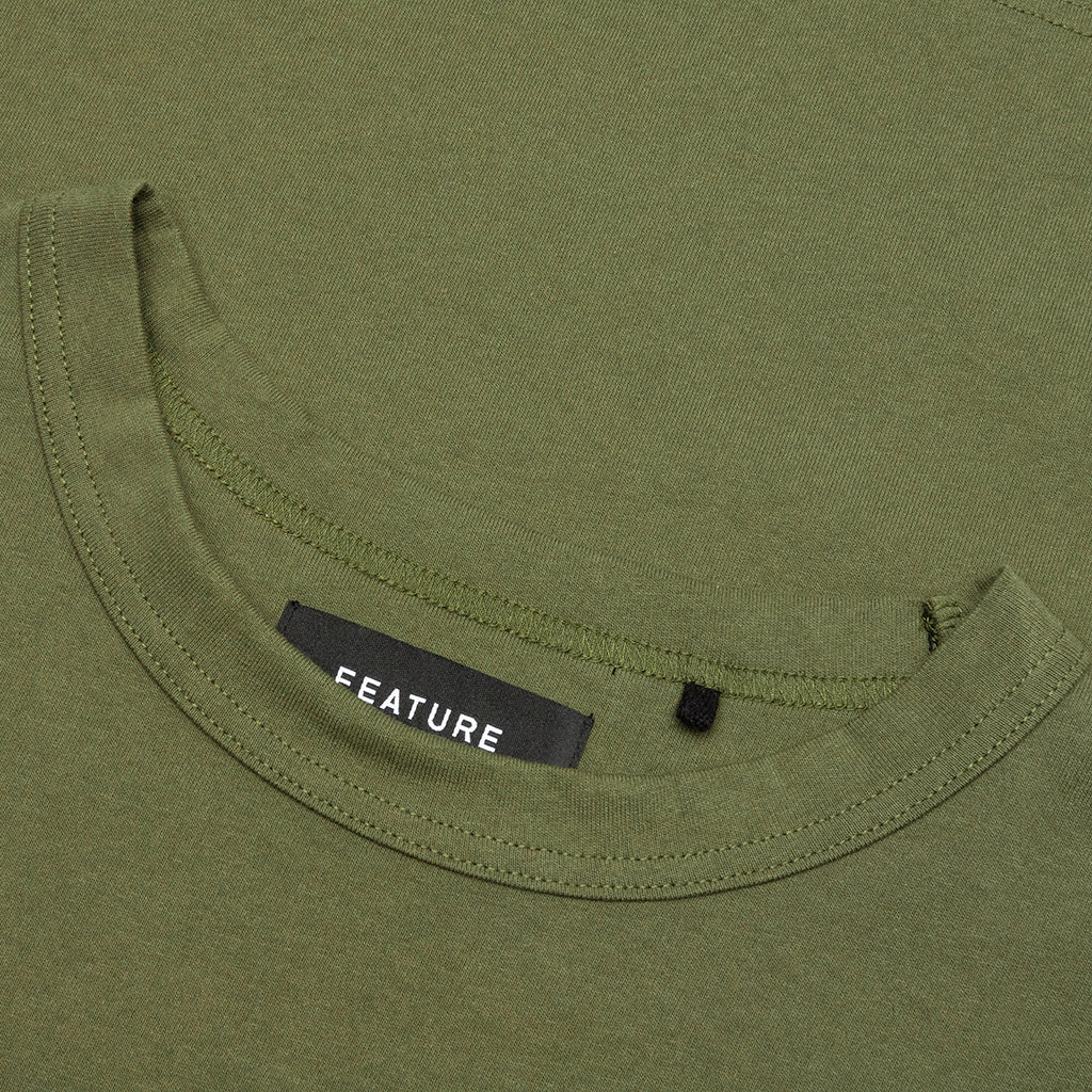 Jersey Braque Pocket Tee Dark Olive