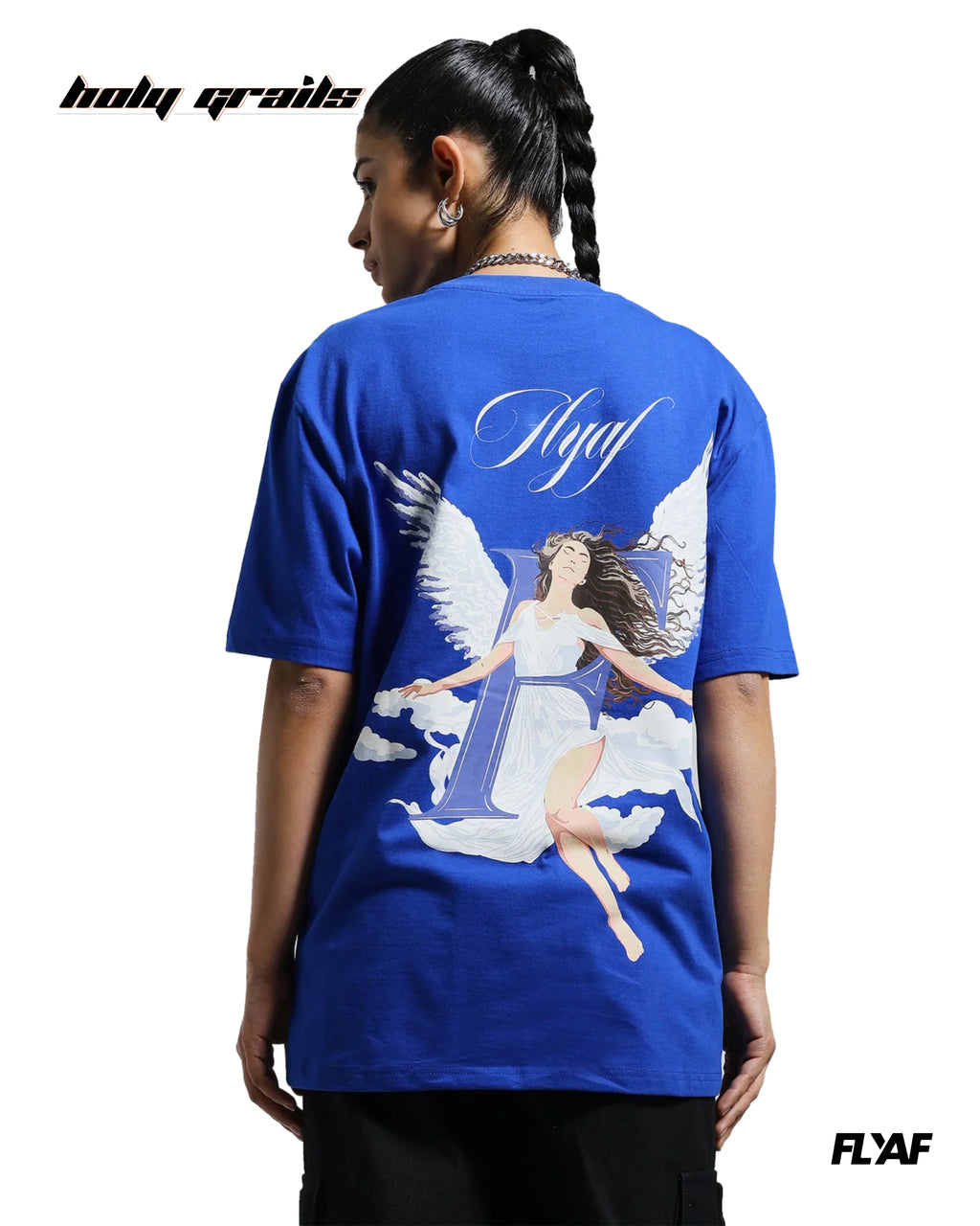 God Sent Blue Oversize Tee HG x FLYAF