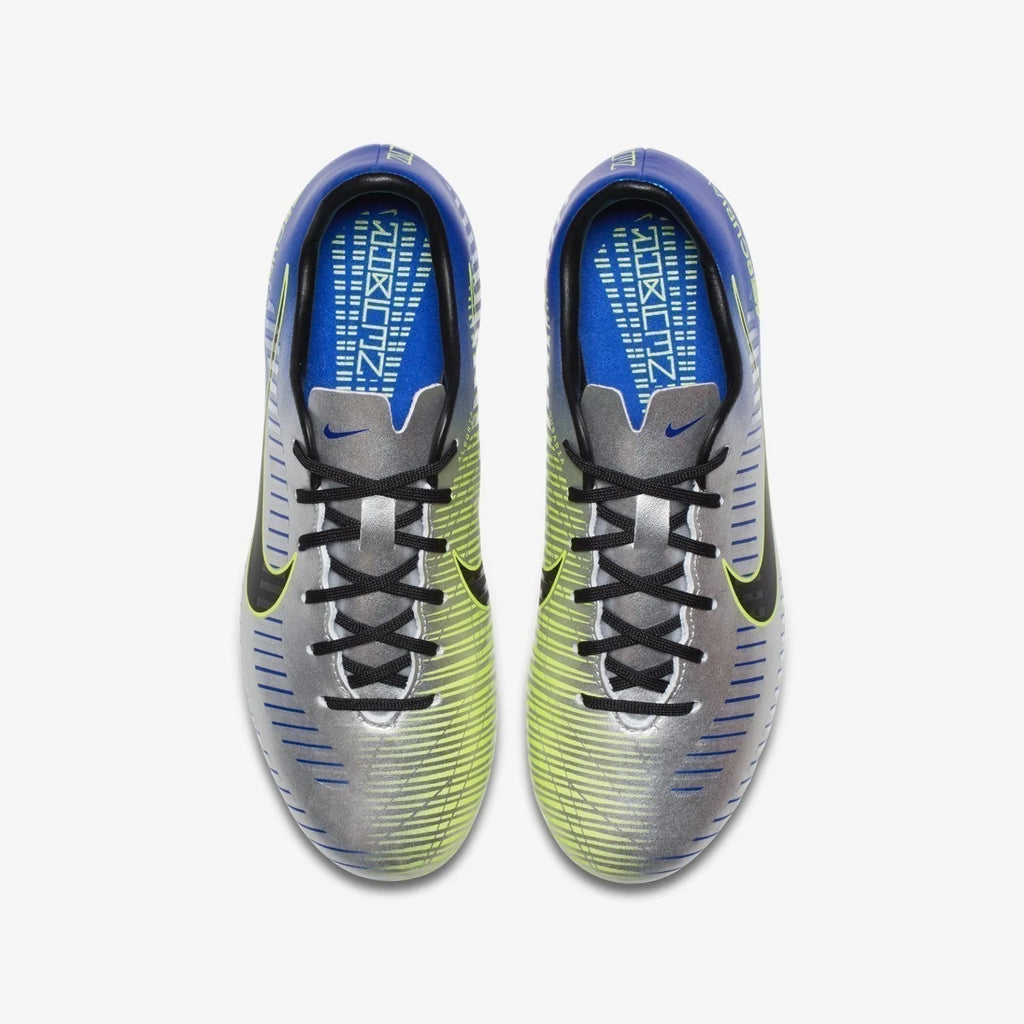 Nike JR Mercurial Victory VI FG Soccer Cleats Racer Blue Chrome Volt Black