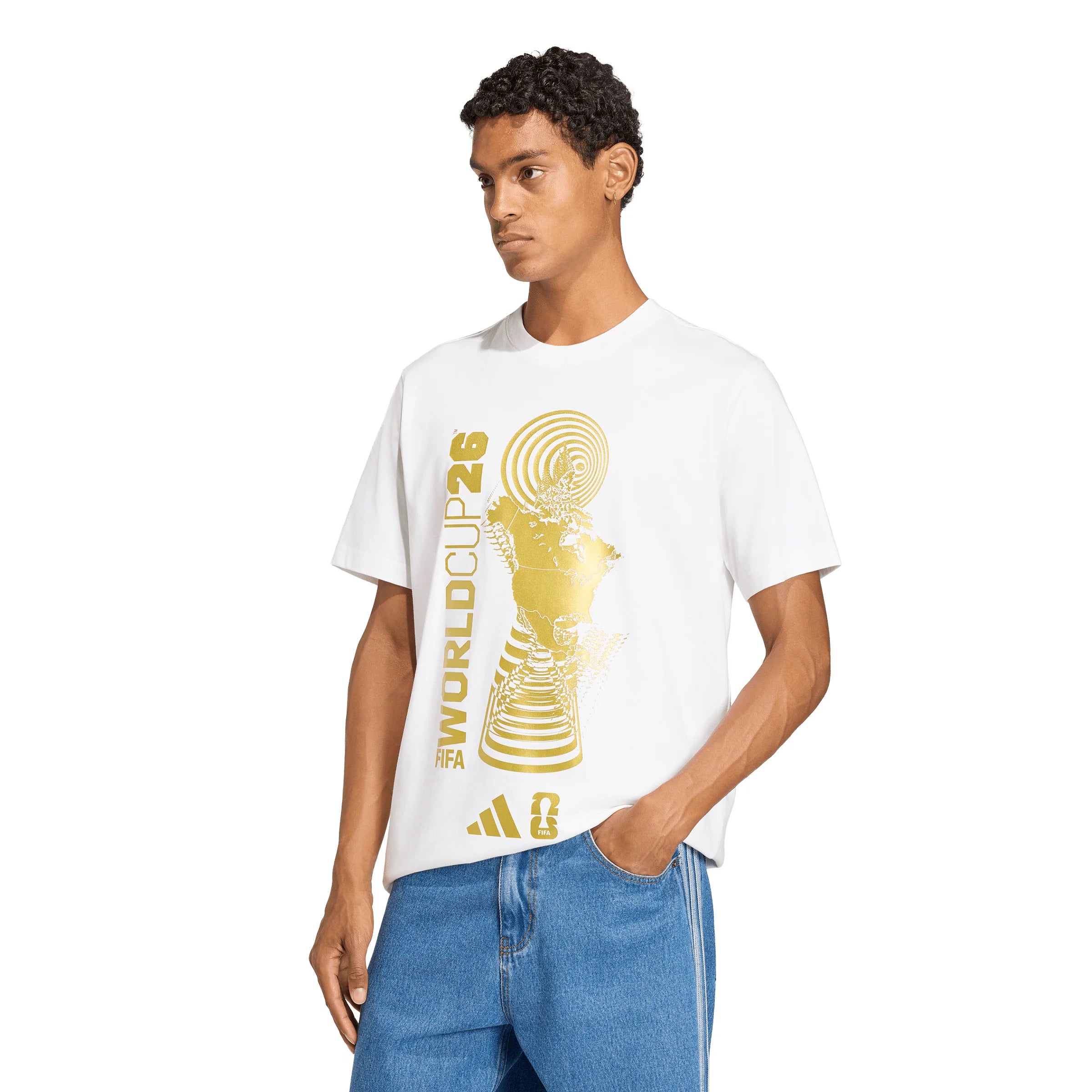 adidas FIFA World Cup 26 World Cup Tour Mens Soccer T Shirt White