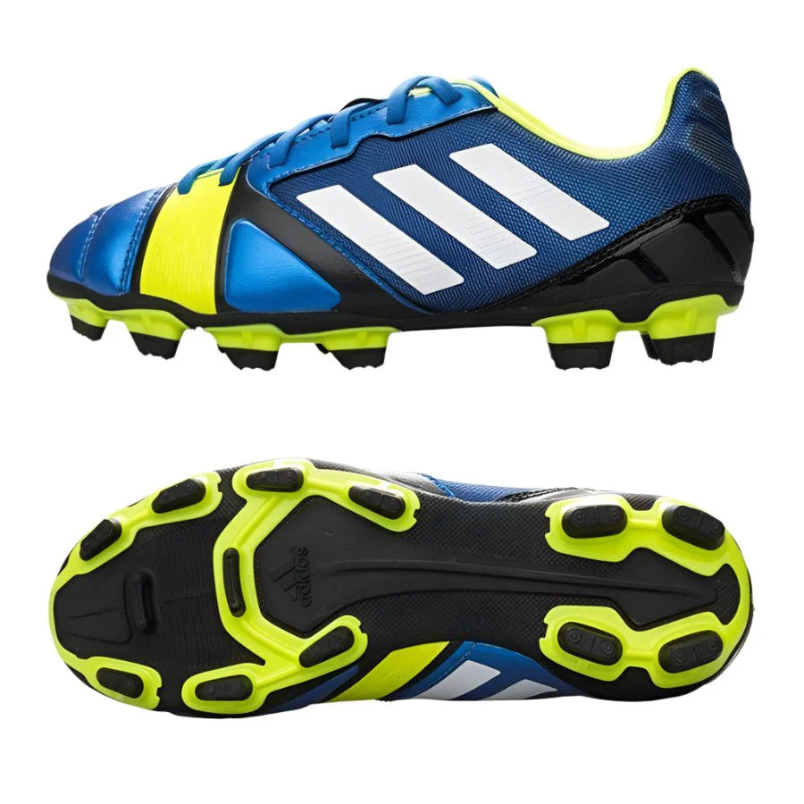 adidas Nitrocharge 20 TRX FG Youth Firm Ground Soccer Cleats Blue White Electricity