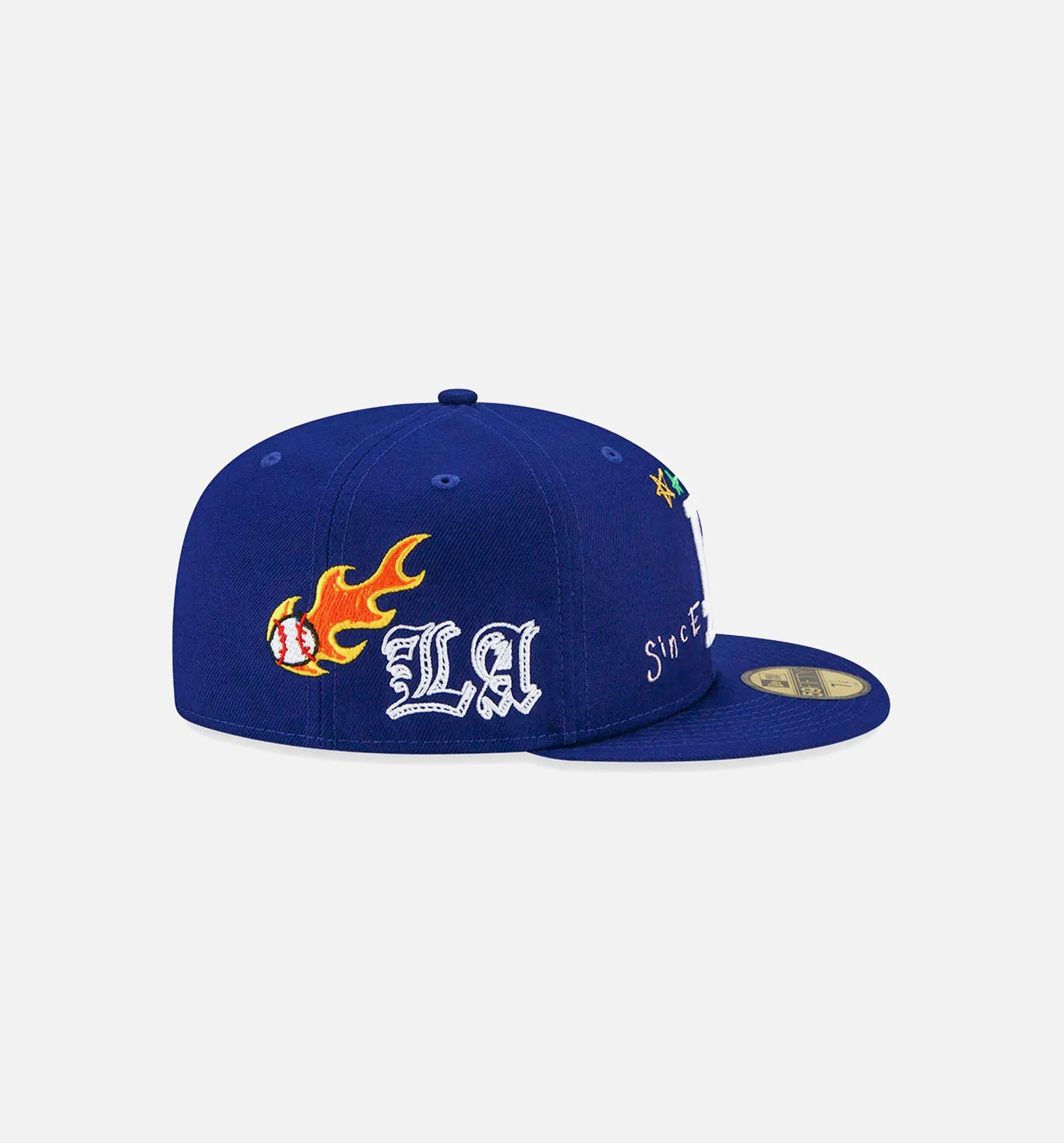 Los Angeles Dodgers Scribble 59Fifty Fitted Cap Mens Hat Blue