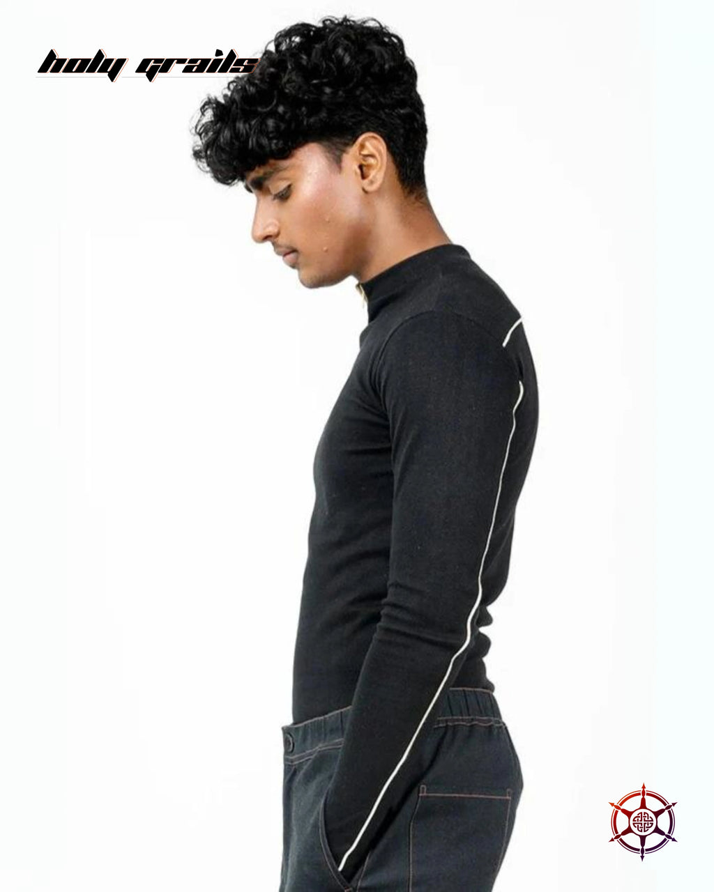 Charcoal Cream Zip Top HG x Duskin