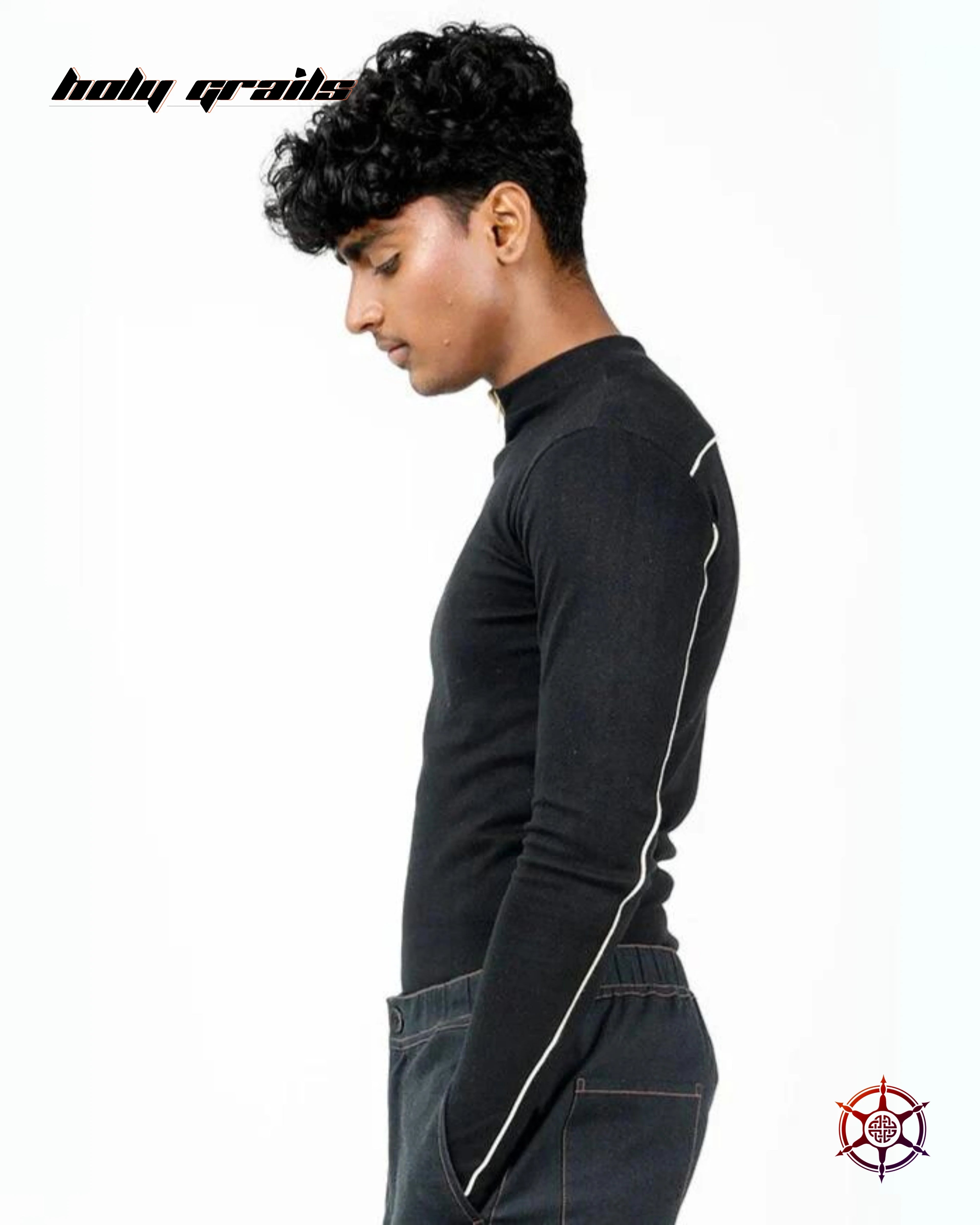 Charcoal Cream Zip Top HG x Duskin