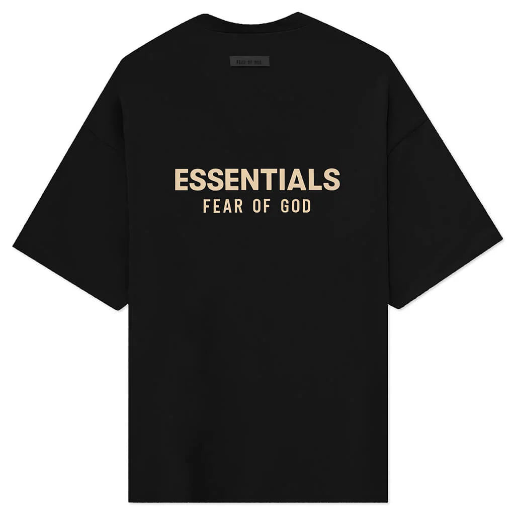 Essentials V Neck Jet Black