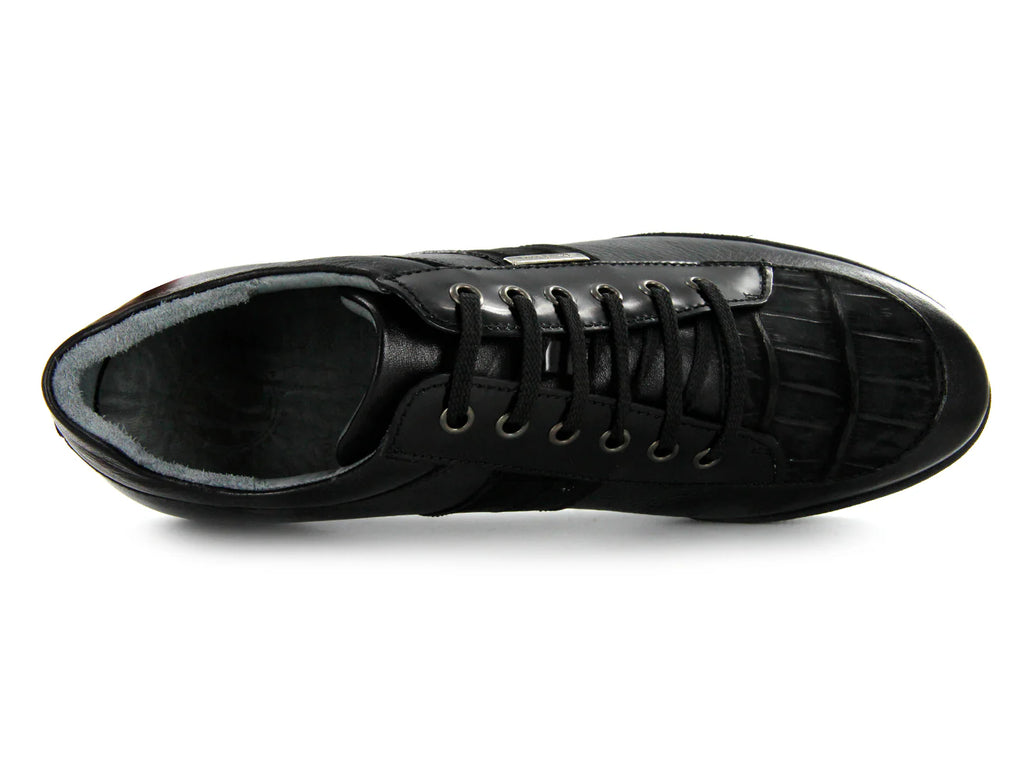 Zapatos Cuadra Negro Piel Niloticus Hombre