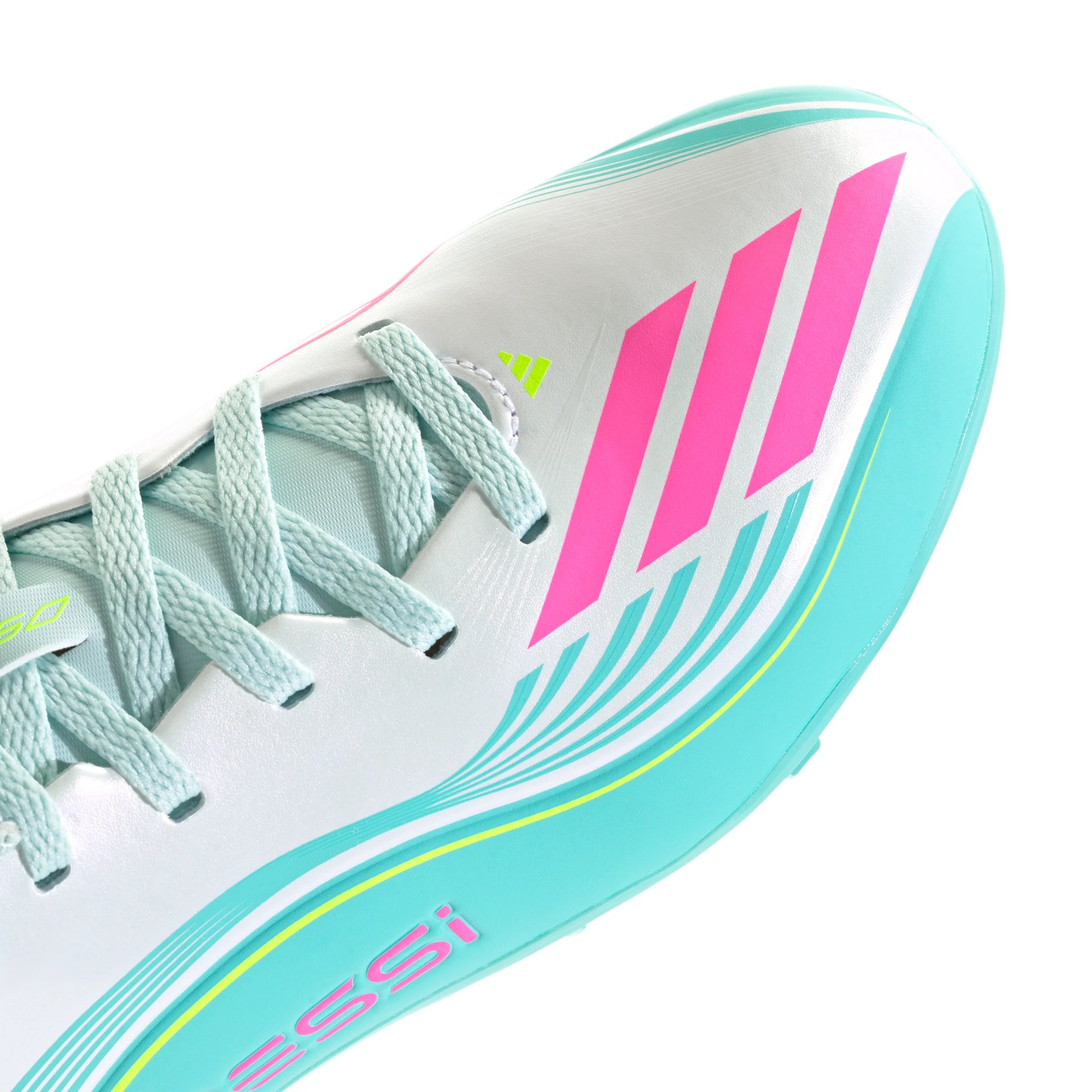 adidas F50 Messi Club TF Turf Youth Soccer Cleats White Pink Aqua