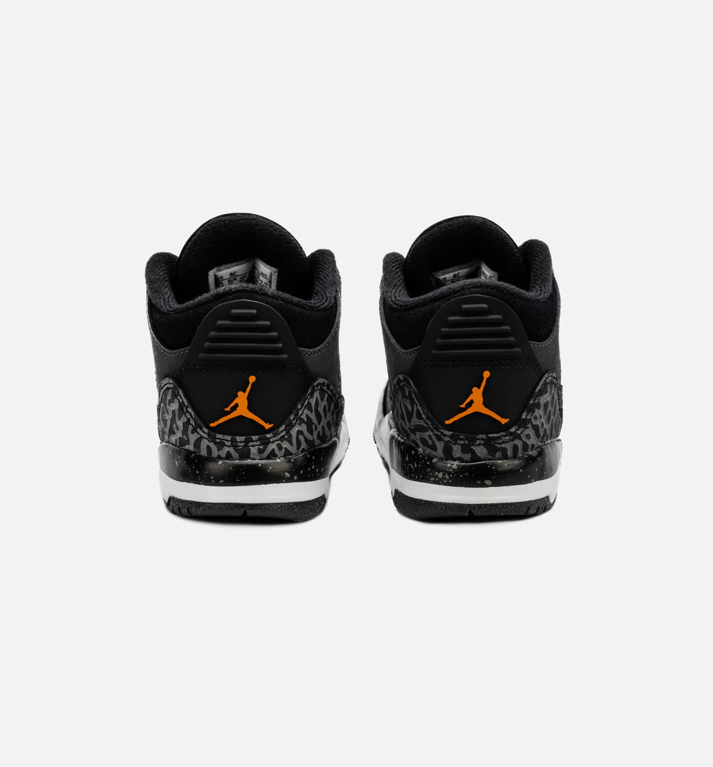 Air Jordan 3 Retro Fear Infant Toddler Lifestyle Shoe Night Stadium Total Orange