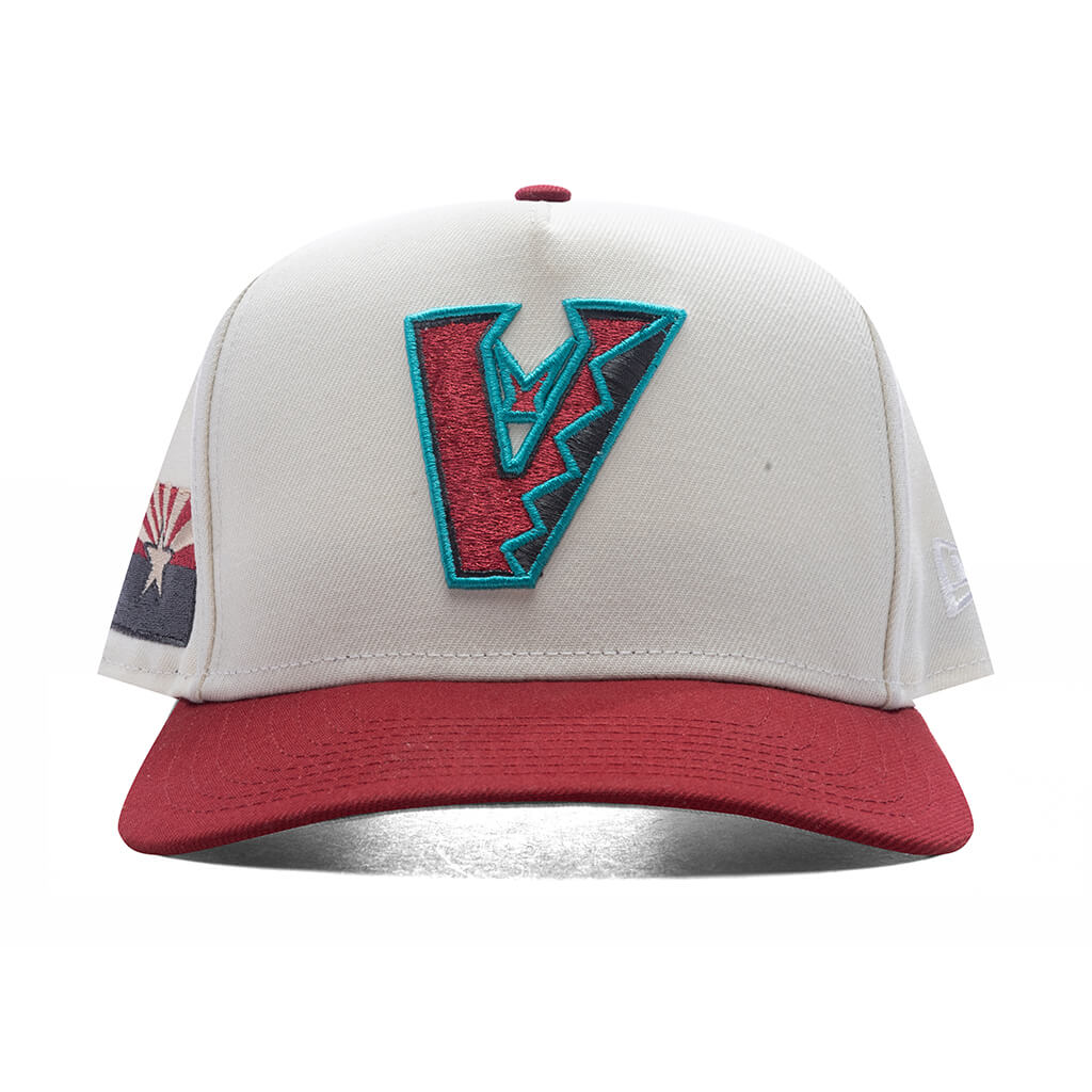 AZ Diamondbacks Upside Down Logo 9Fifty A Frame Snapback Chrome Red