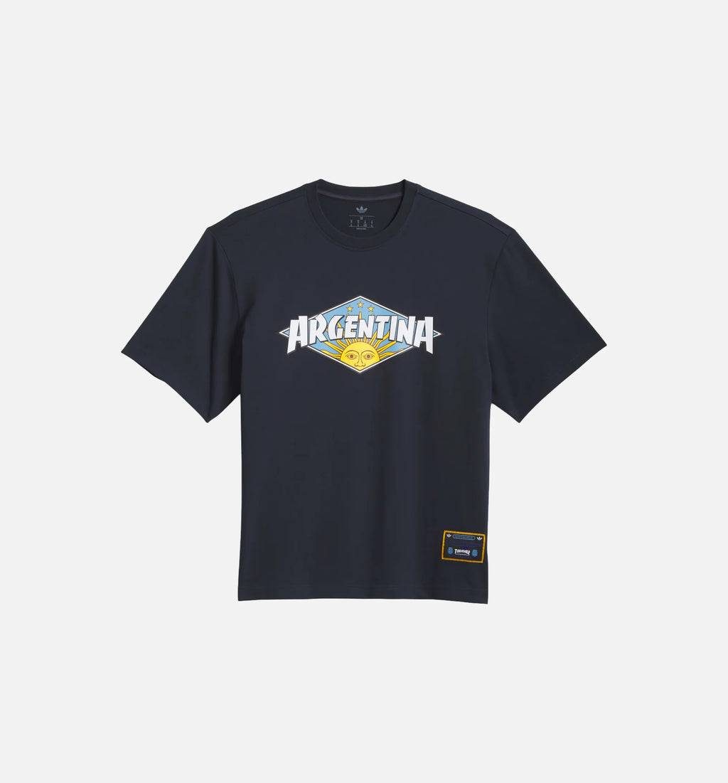 Thrasher X AFA Mens Short Sleeve Shirt Navy White