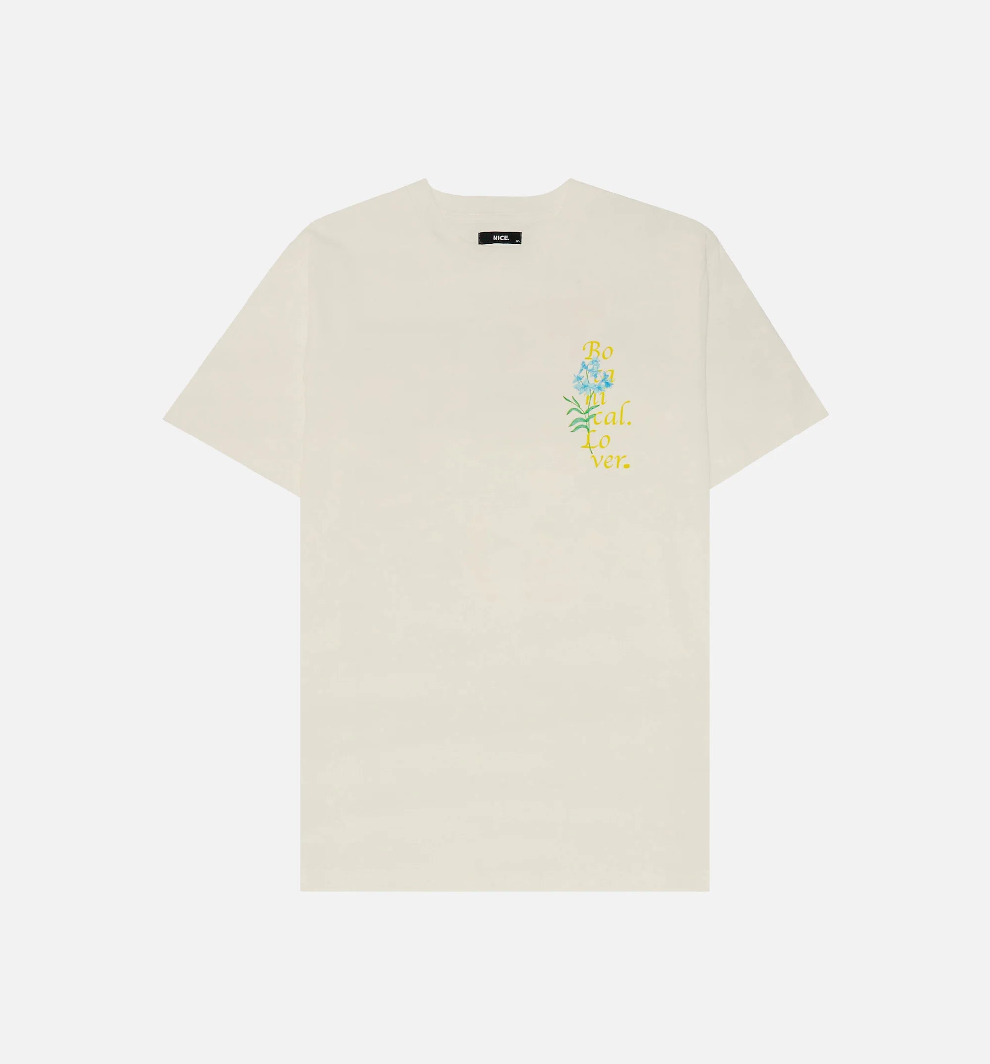 Botanical Short Sleeve Tee Mens T Shirt Natural