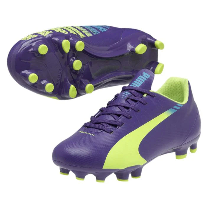 PUMA evoSPEED 53 FG JR Purple Yellow