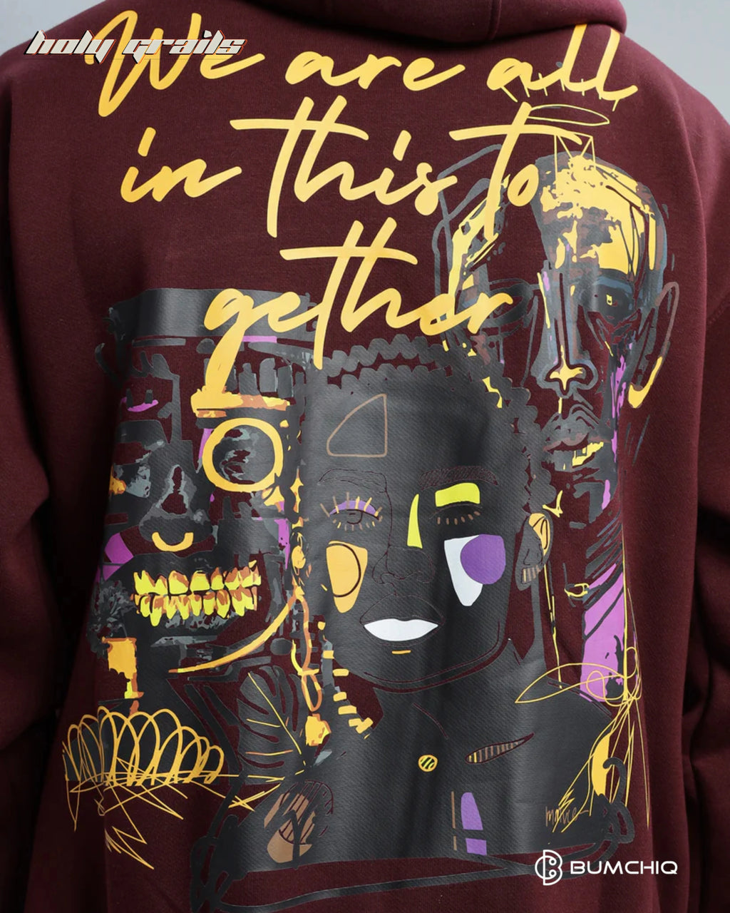 Diversity Maroon Hoodie HG x Bumchiq