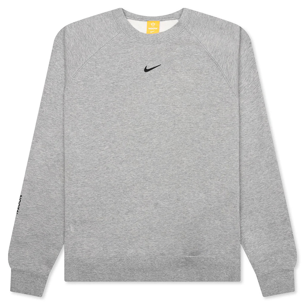 Nike x Nocta NRG CS Fleece Crew Dark Grey Heather Black