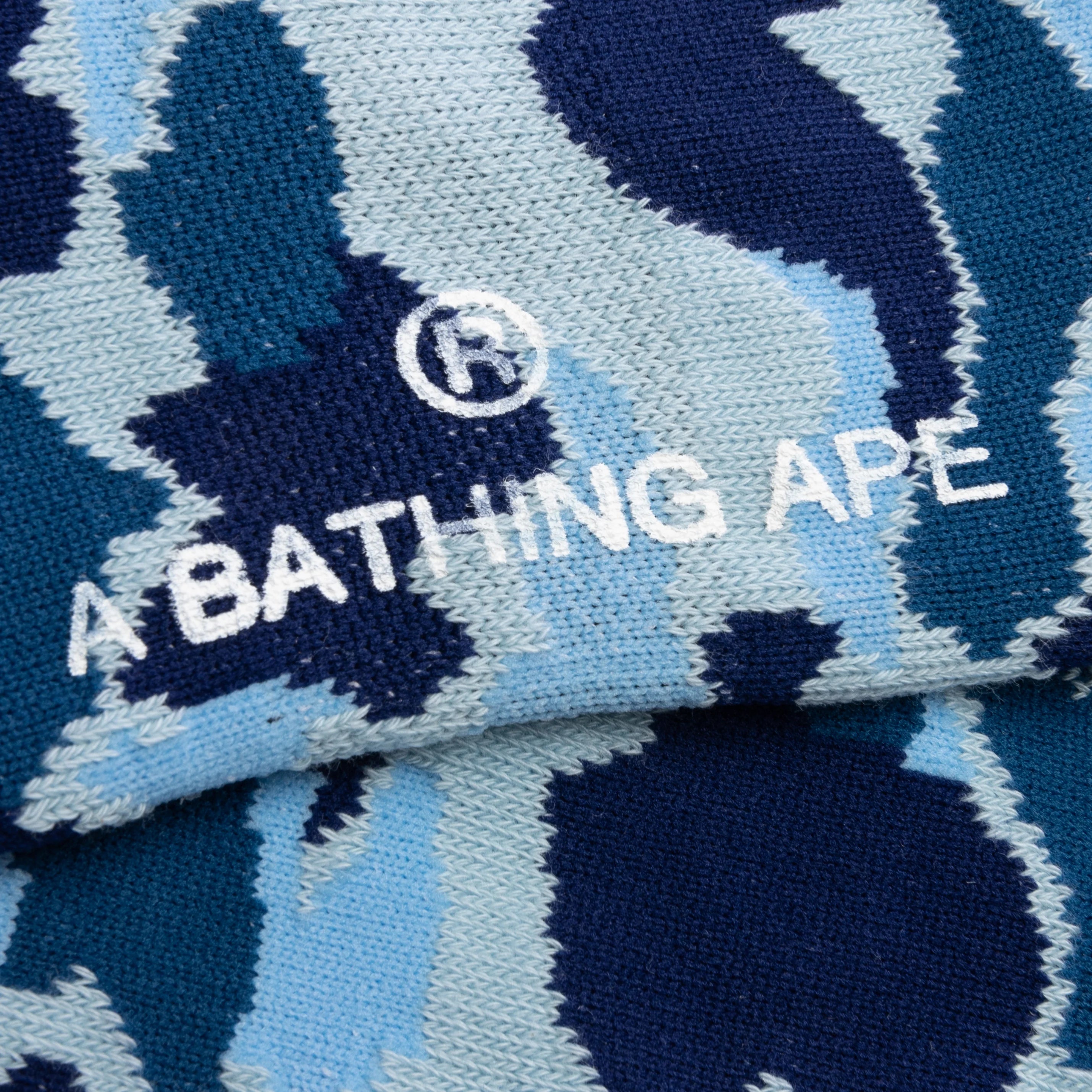 Abc Camo Jacquard Socks Blue