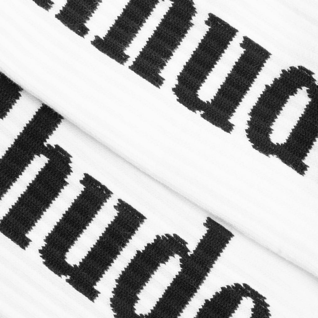 Rhude Logo Sock White Black