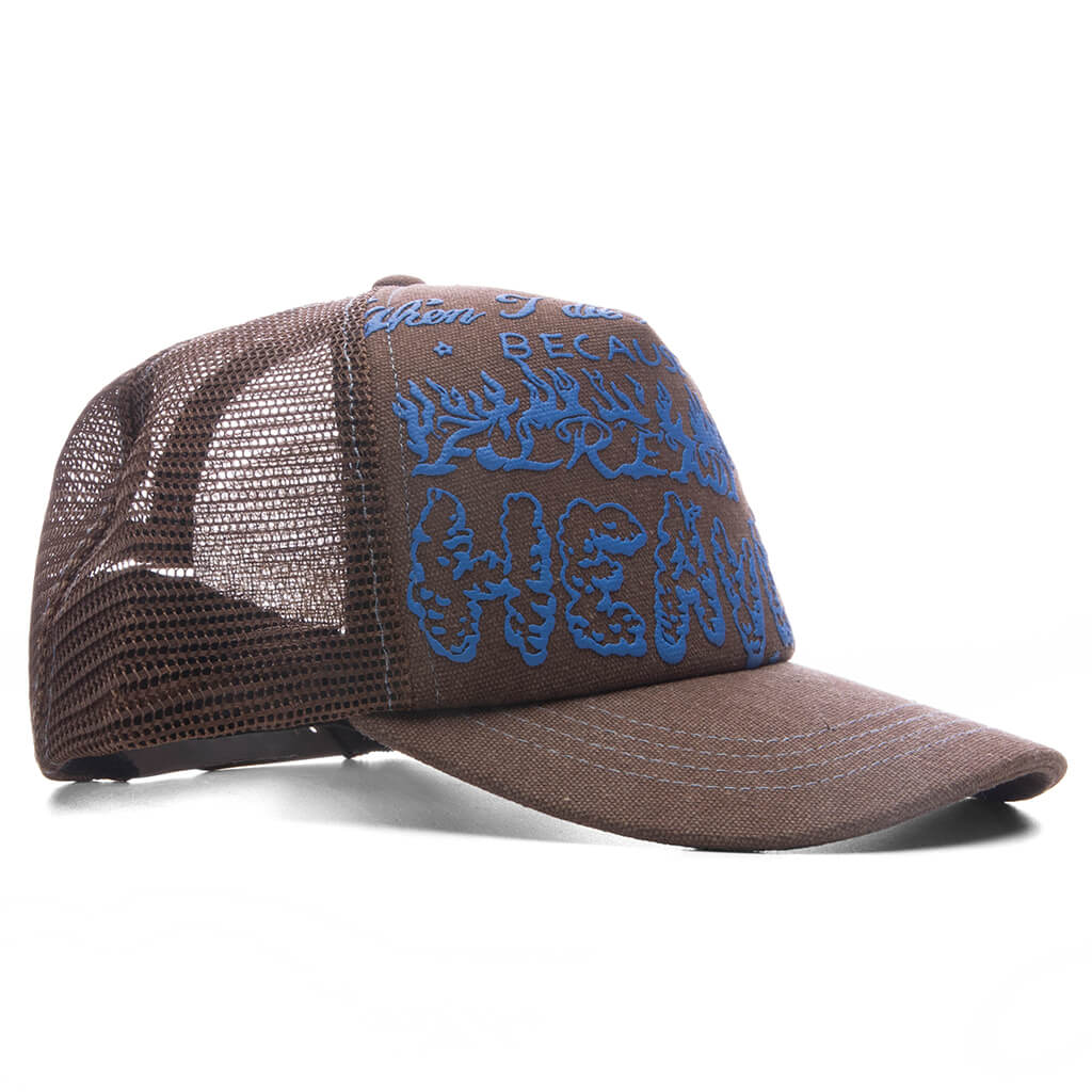 Heaven Trucker Cap Brown Denim