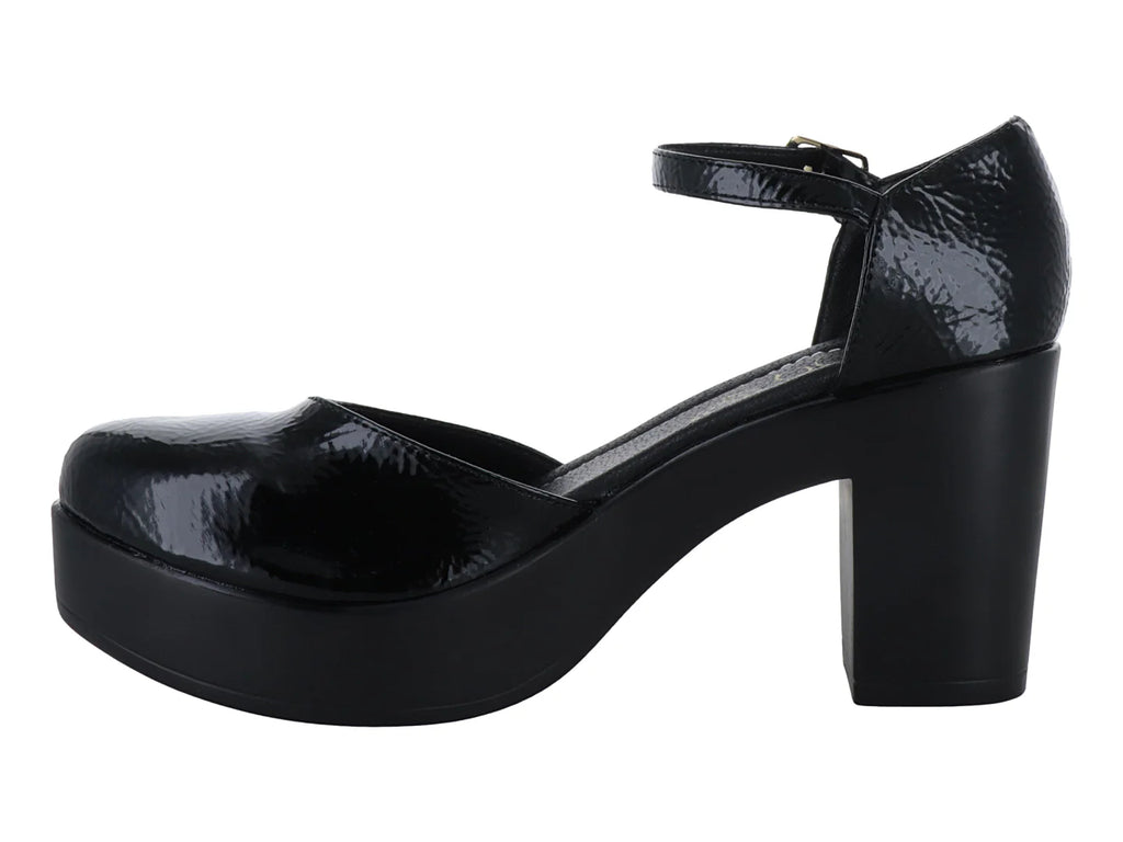 Zapatillas Luna Rosa Negro Charol para Mujer